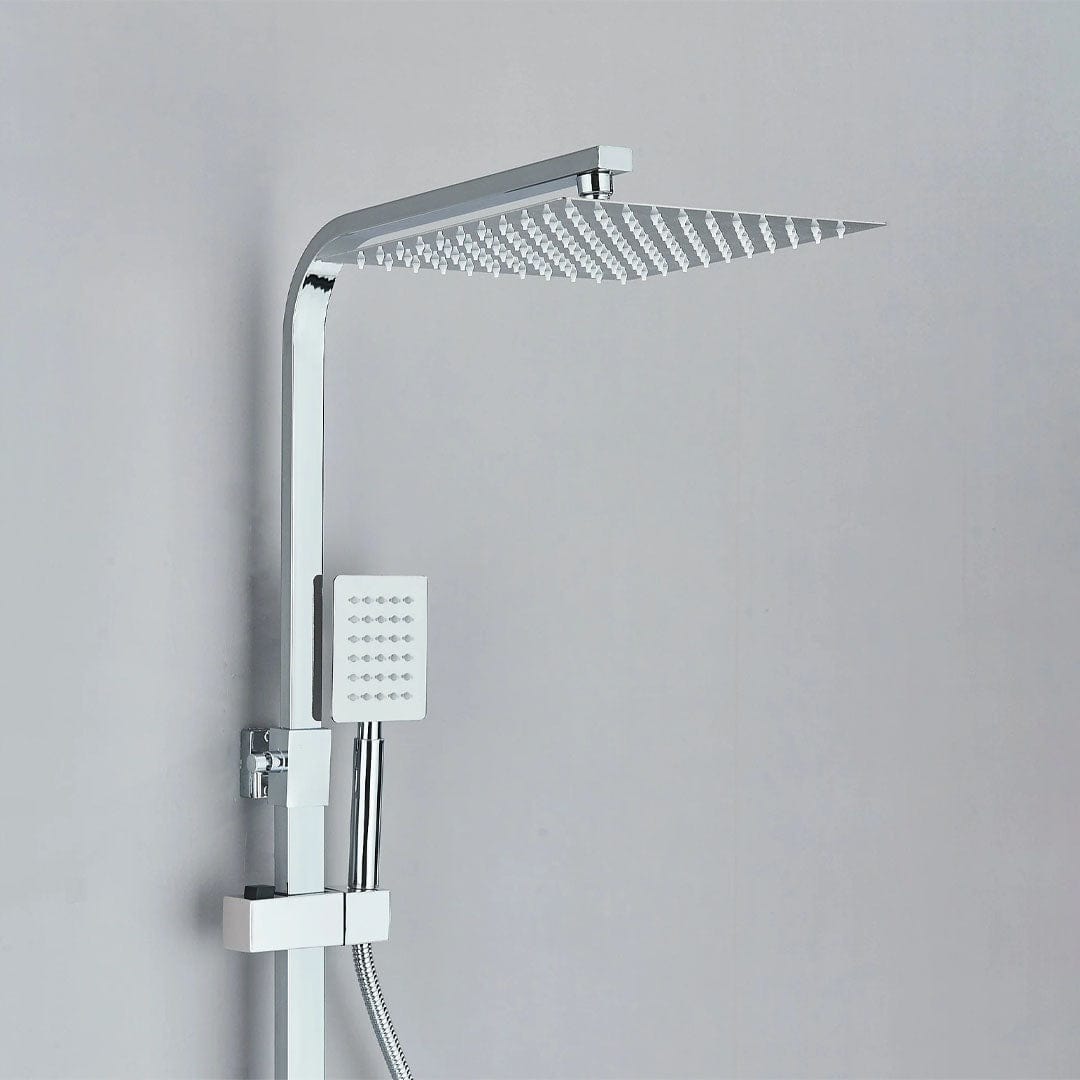 Coloana de dus, cu para patrata si efect de ploaie, argintiu, cod 1614