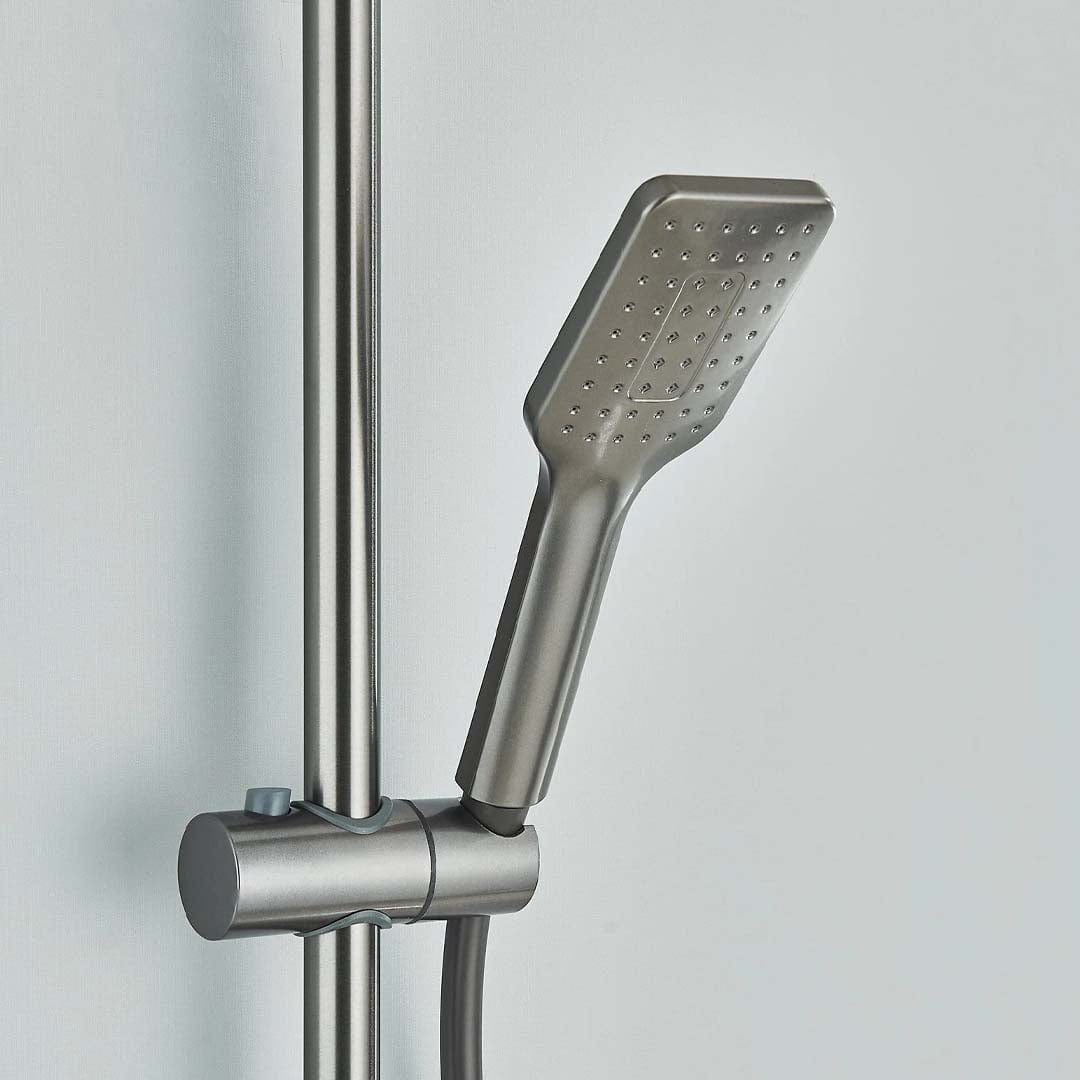 Coloana de dus cu termostat, 4 functii de curgere, gri, cod 1621