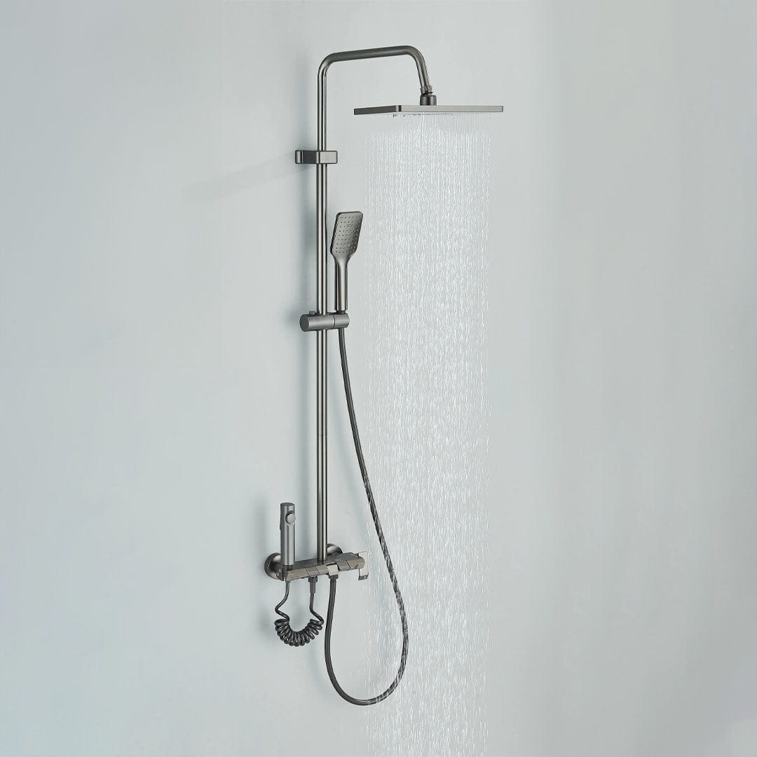 Coloana de dus cu termostat, 4 functii de curgere, gri, cod 1621