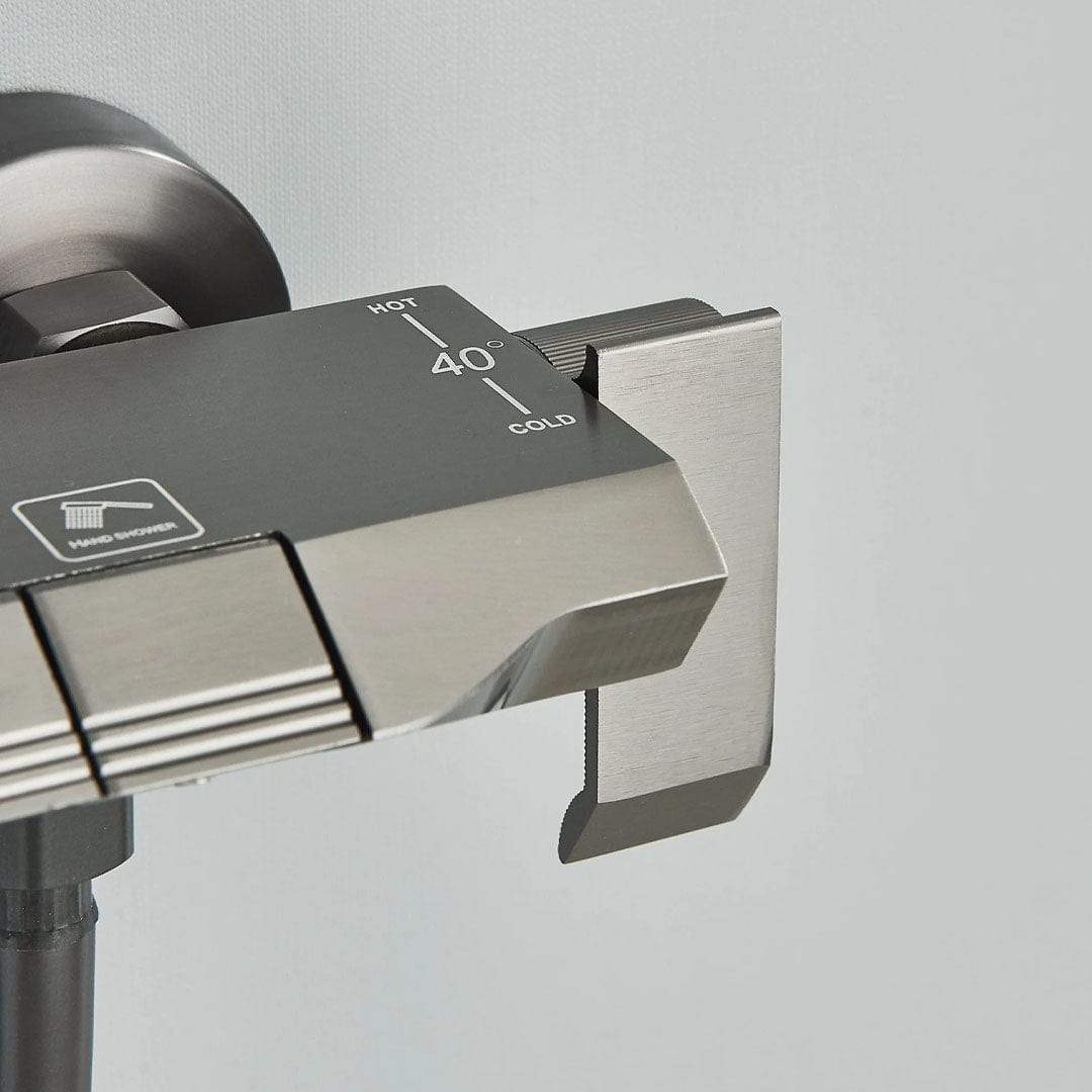 Coloana de dus cu termostat, 4 functii de curgere, gri, cod 1621