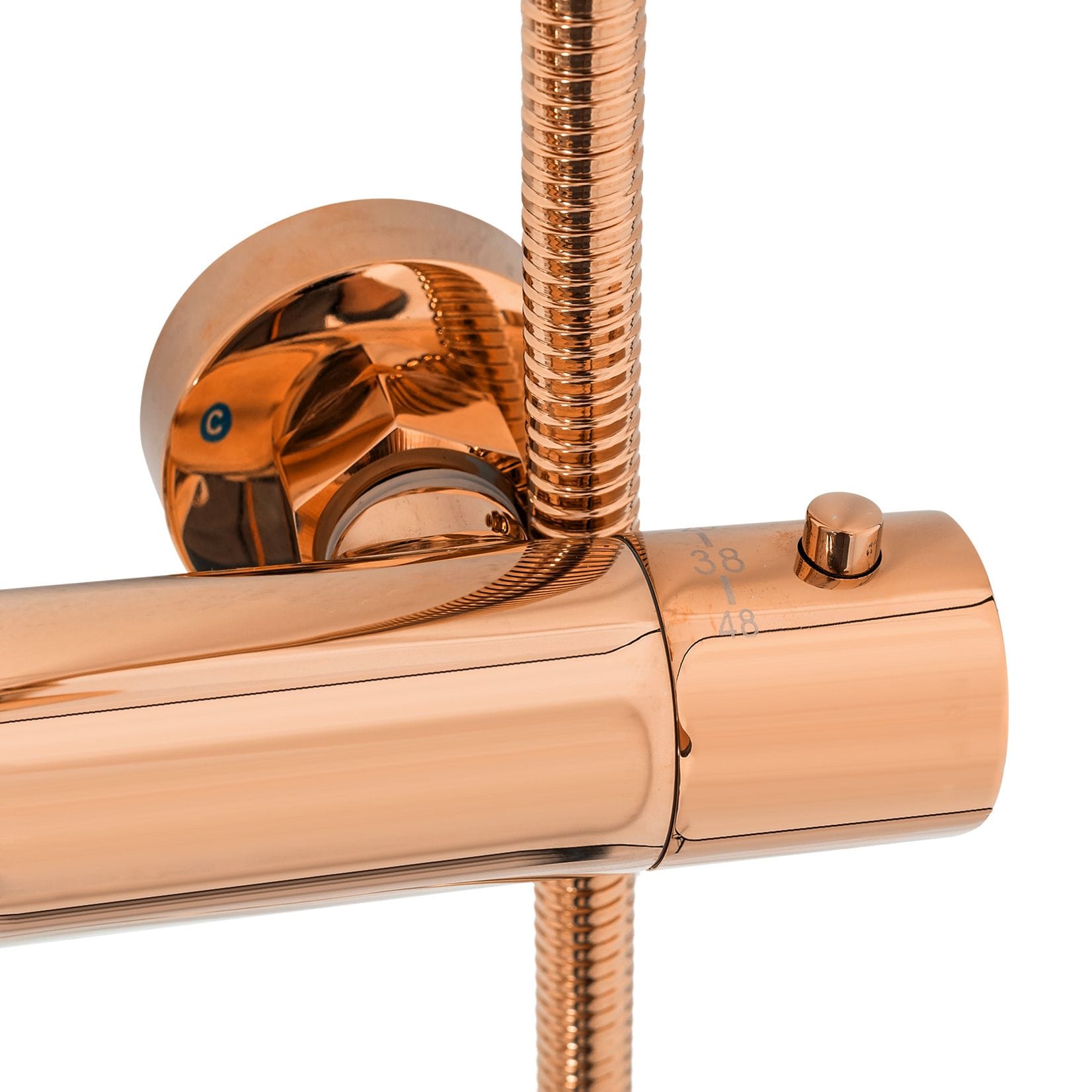 Coloana de dus cu termostat Rea Lungo rose