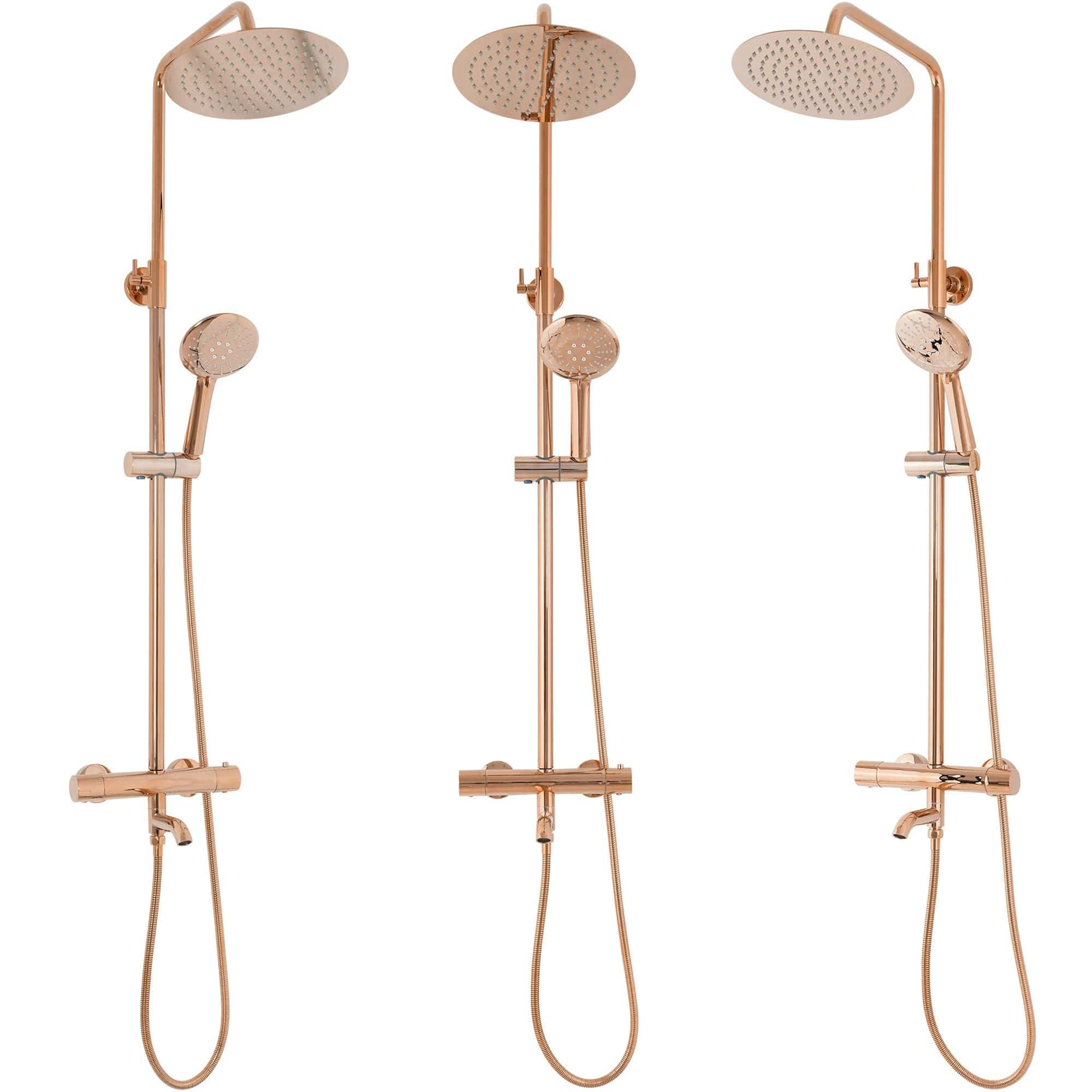 Coloana de dus cu termostat Rea Lungo rose