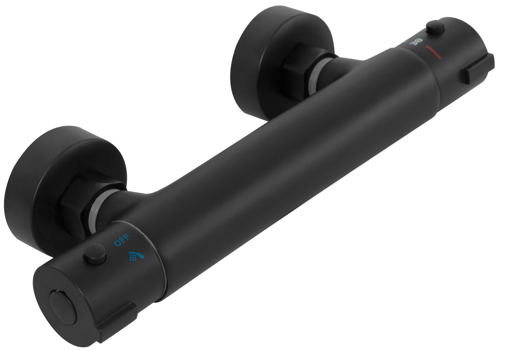 Coloana de dus cu termostat Rea Mike, negru mat