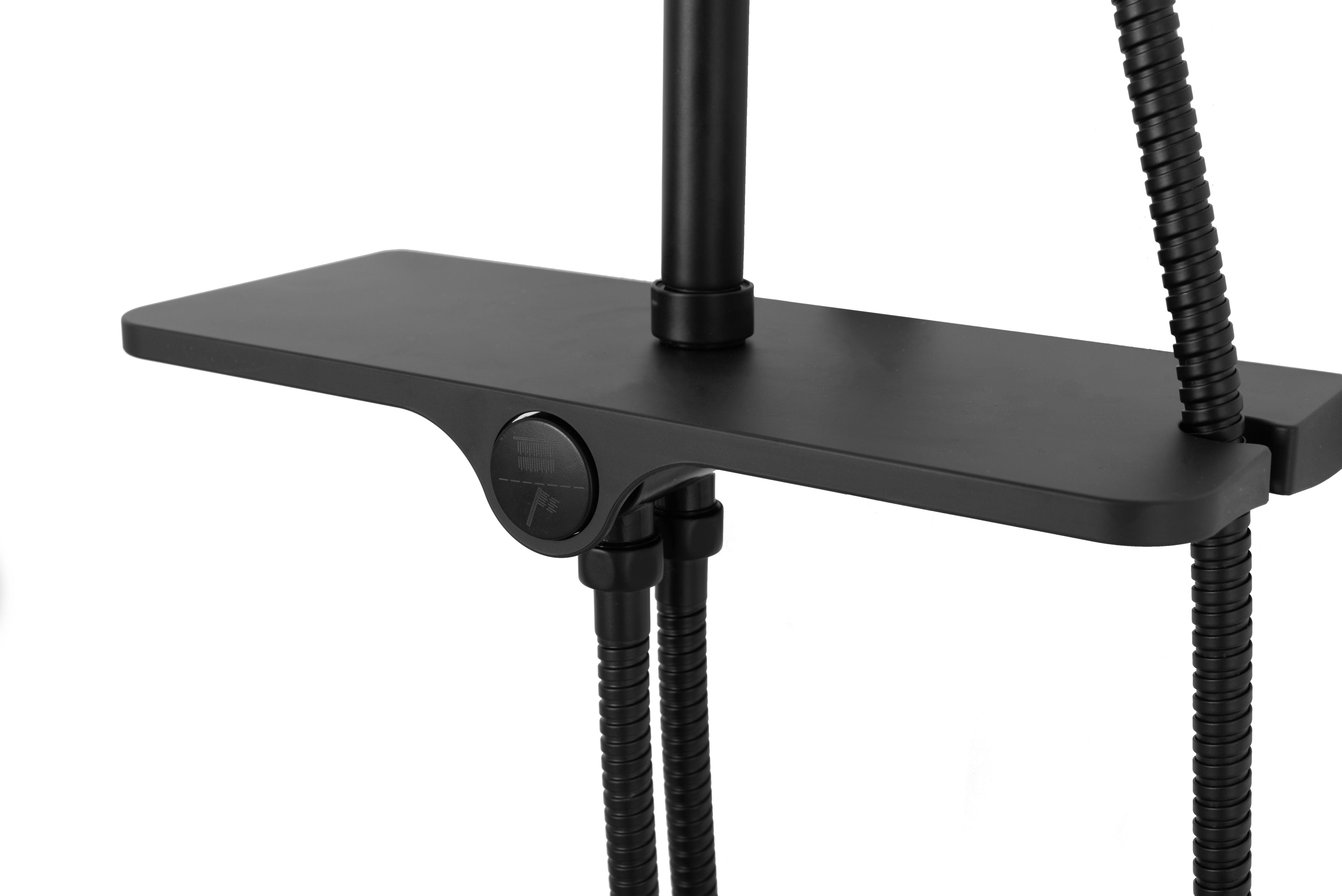 Coloana de dus cu termostat Rea Mike, negru mat