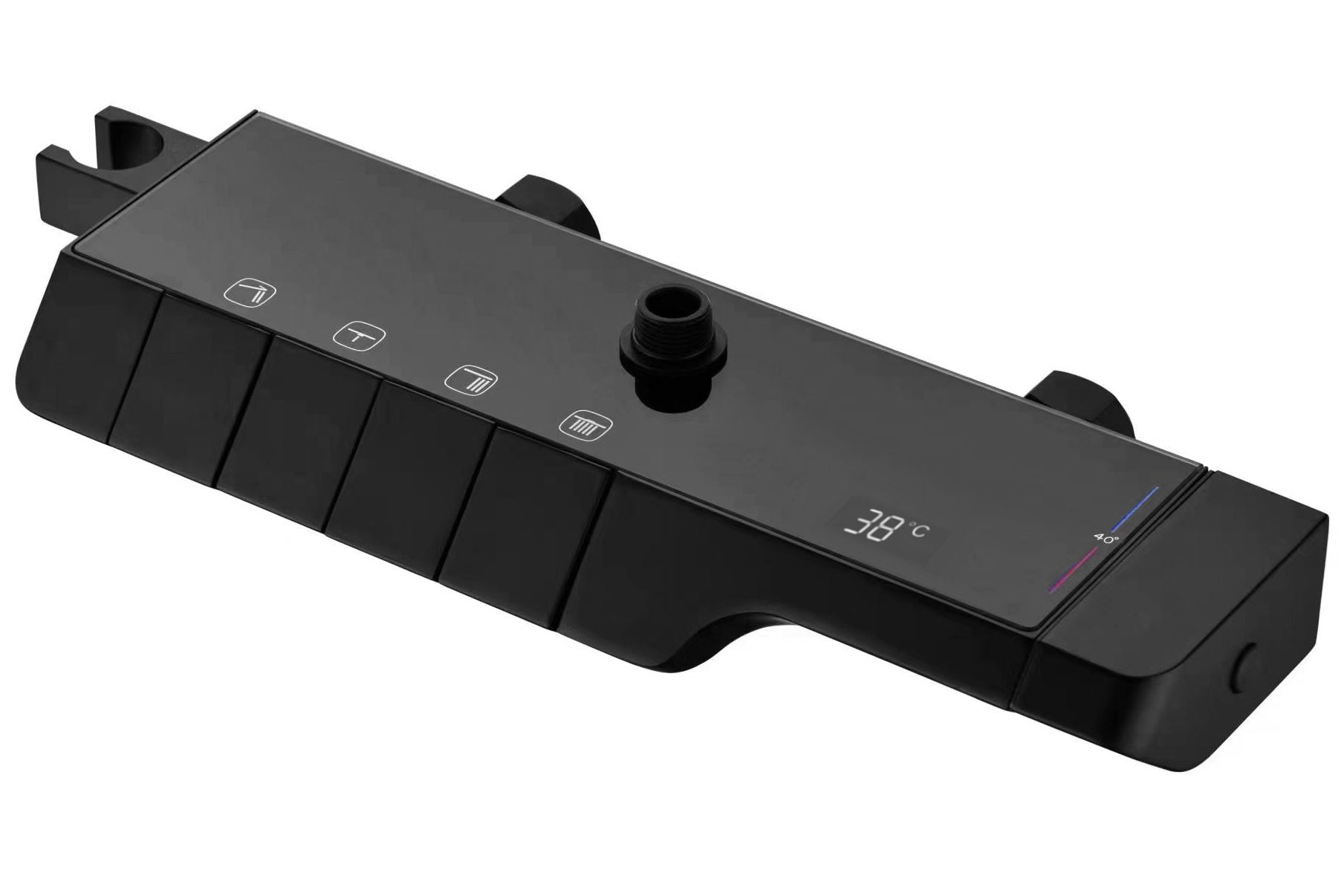 Coloana de dus cu termostat Rea Rob negru mat