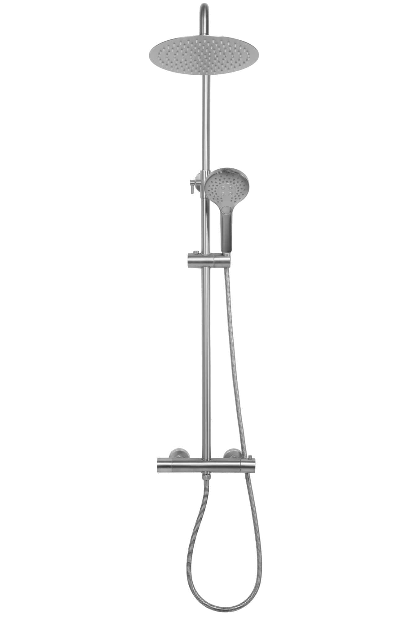 Coloana de dus cu termostat Rea Vincent, argintiu lucios
