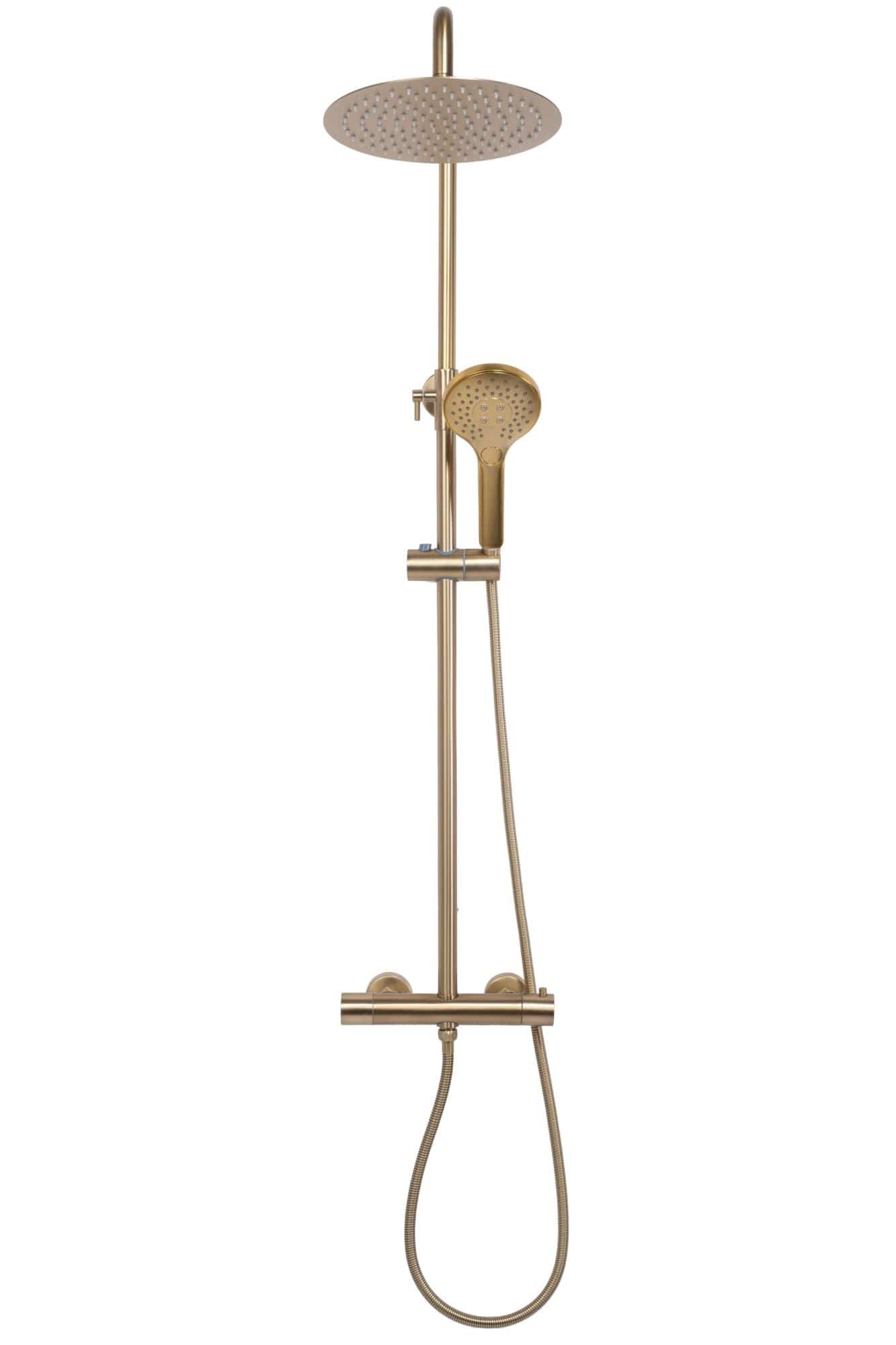 Coloana de dus cu termostat Rea Vincent, auriu periat