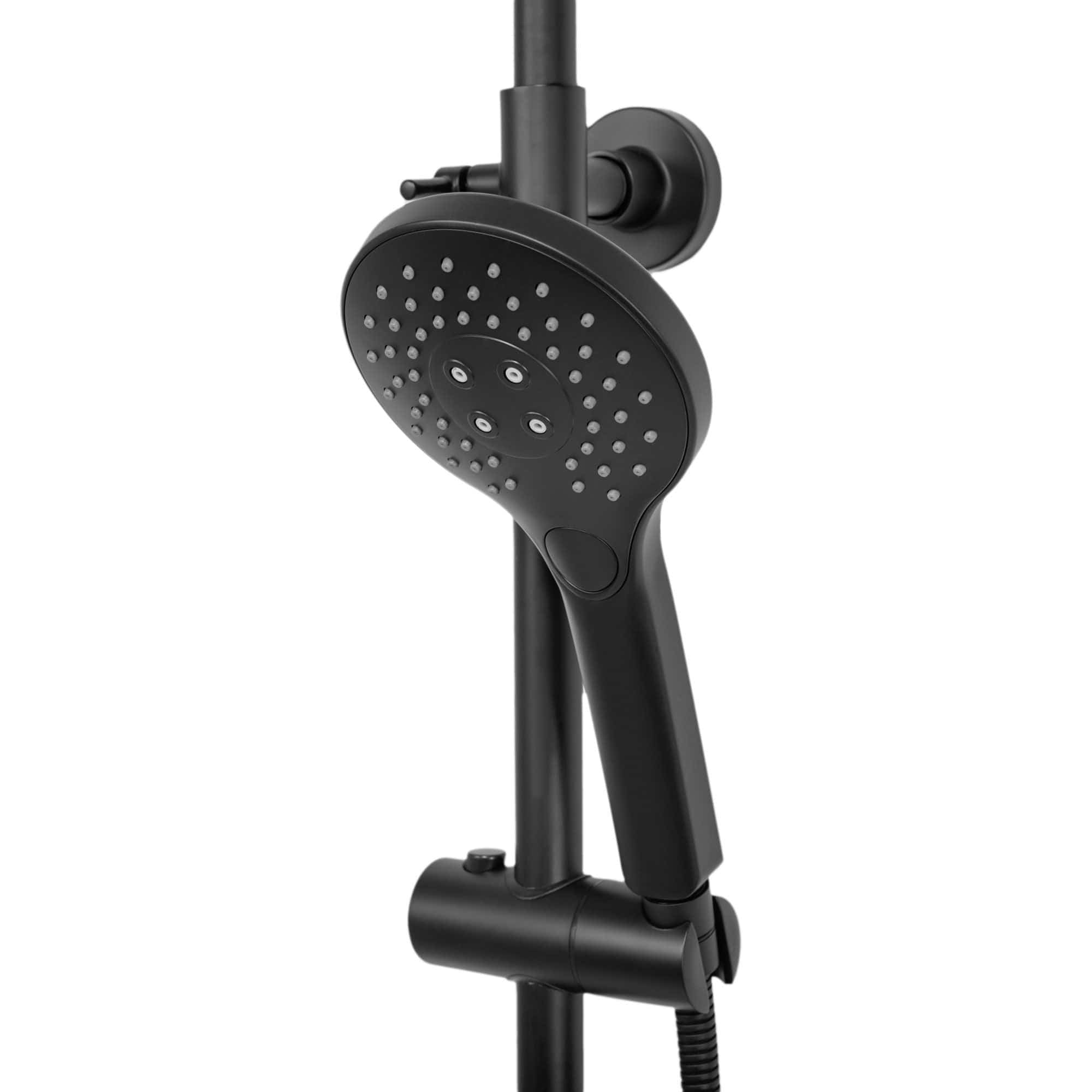 Coloana de dus cu termostat Rea Vincent, negru mat