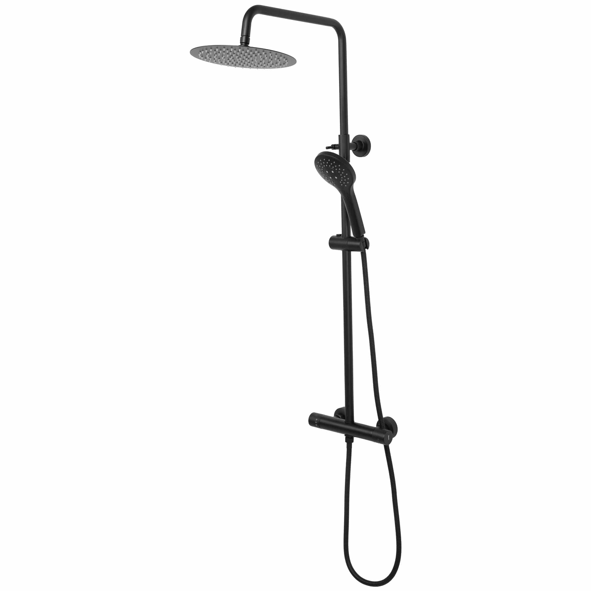 Coloana de dus cu termostat Rea Vincent, negru mat