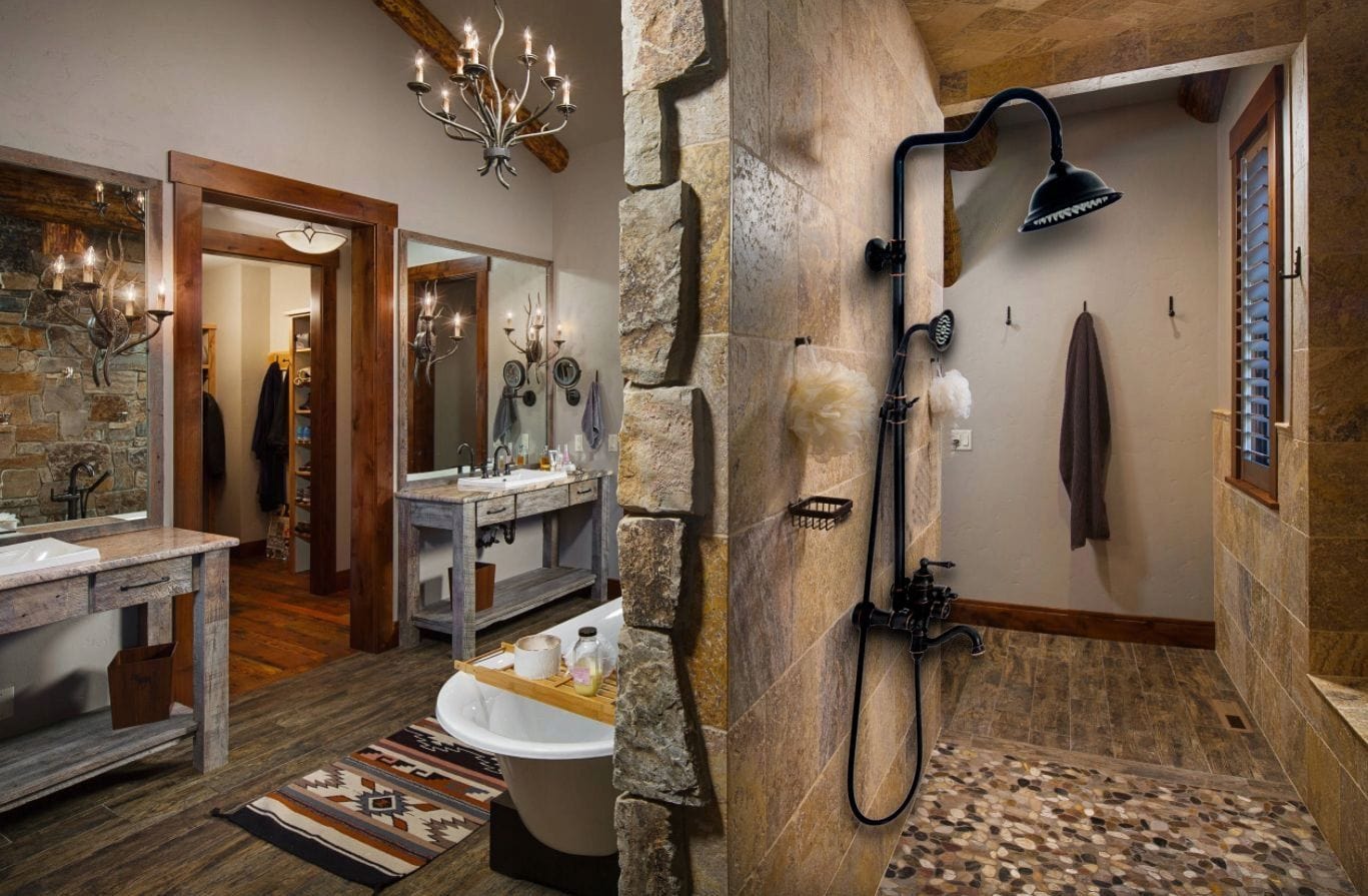 Coloana de dus Rea Vintage, negru mat