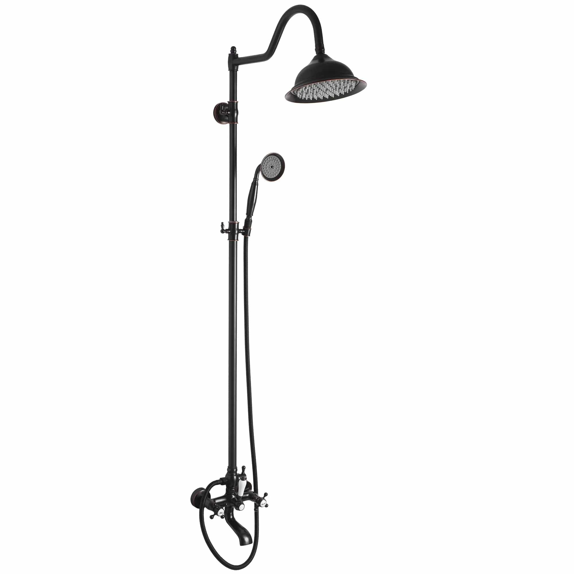 Coloana de dus vintage Rea Bergamo, negru mat