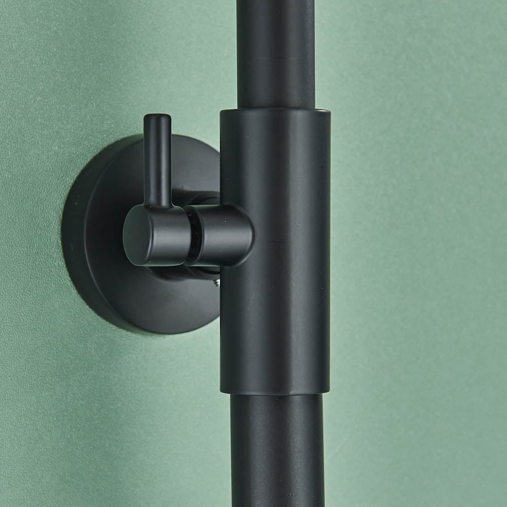 Coloană Duș cu termostat și afișaj de temperatur, negru mat, multiple funcții de curgere, cod 1178