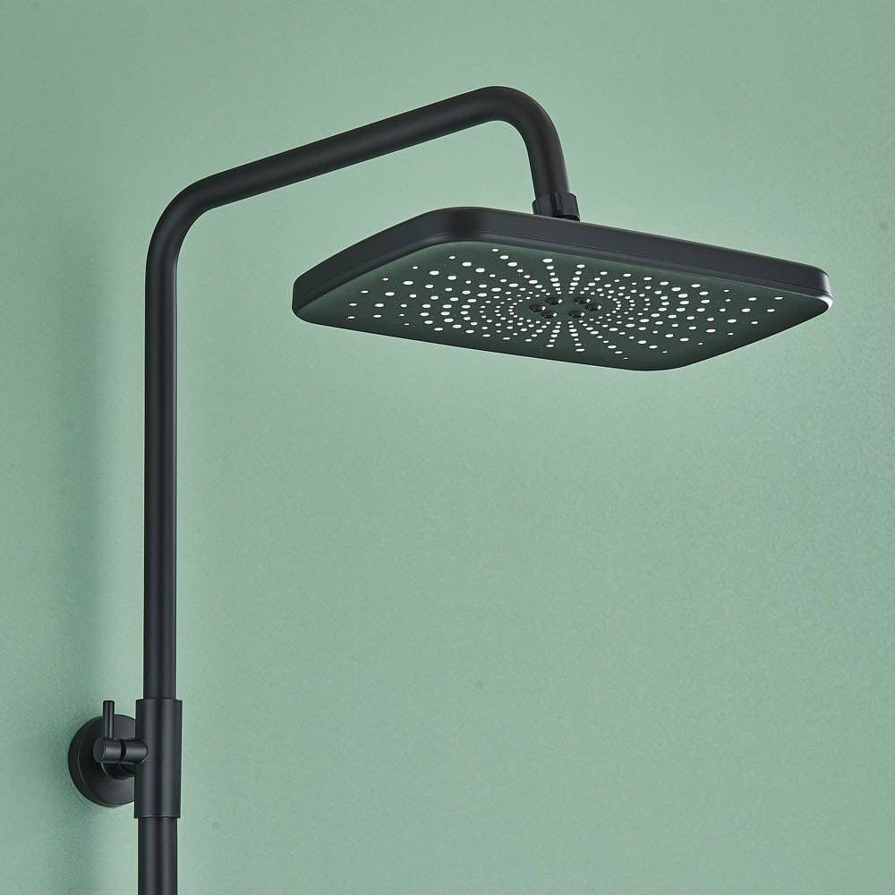 Coloană Duș cu termostat și afișaj de temperatur, negru mat, multiple funcții de curgere, cod 1178