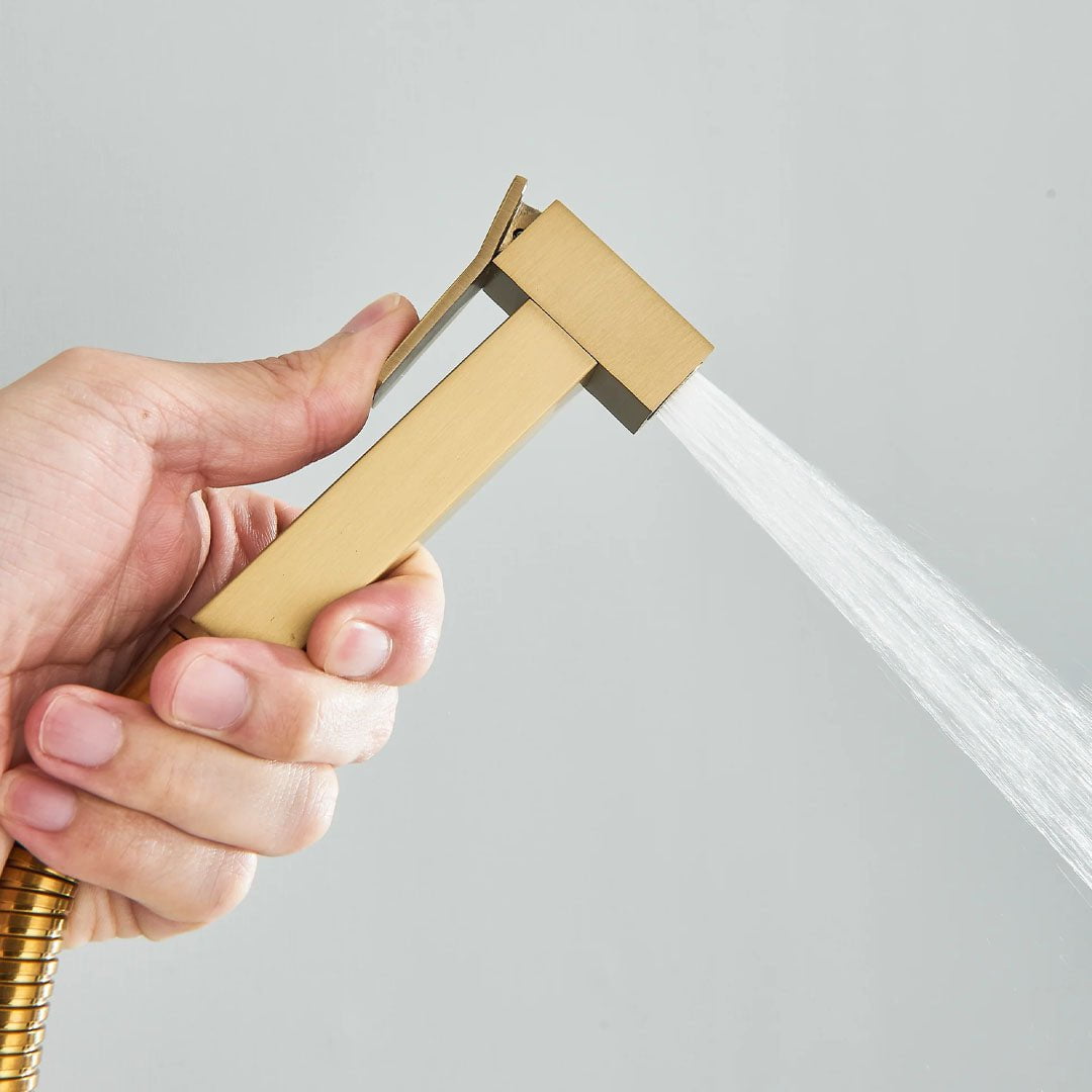 Coloana Dus, auriu mat, cu efect de ploaie, para dus 25 cm, 4 functii de curgere, cod 1193