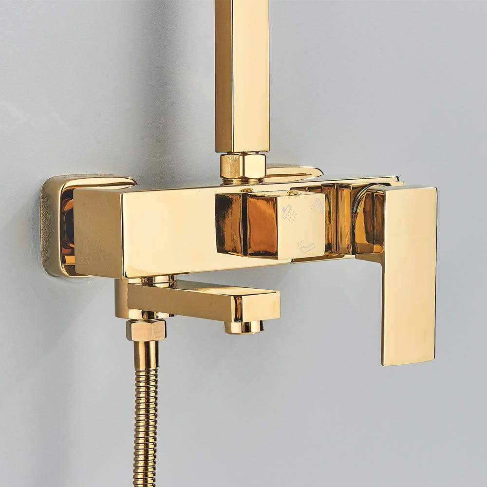 Coloana Dus, cu efect de ploaie, 3 functii de curgere, auriu, cod 1438