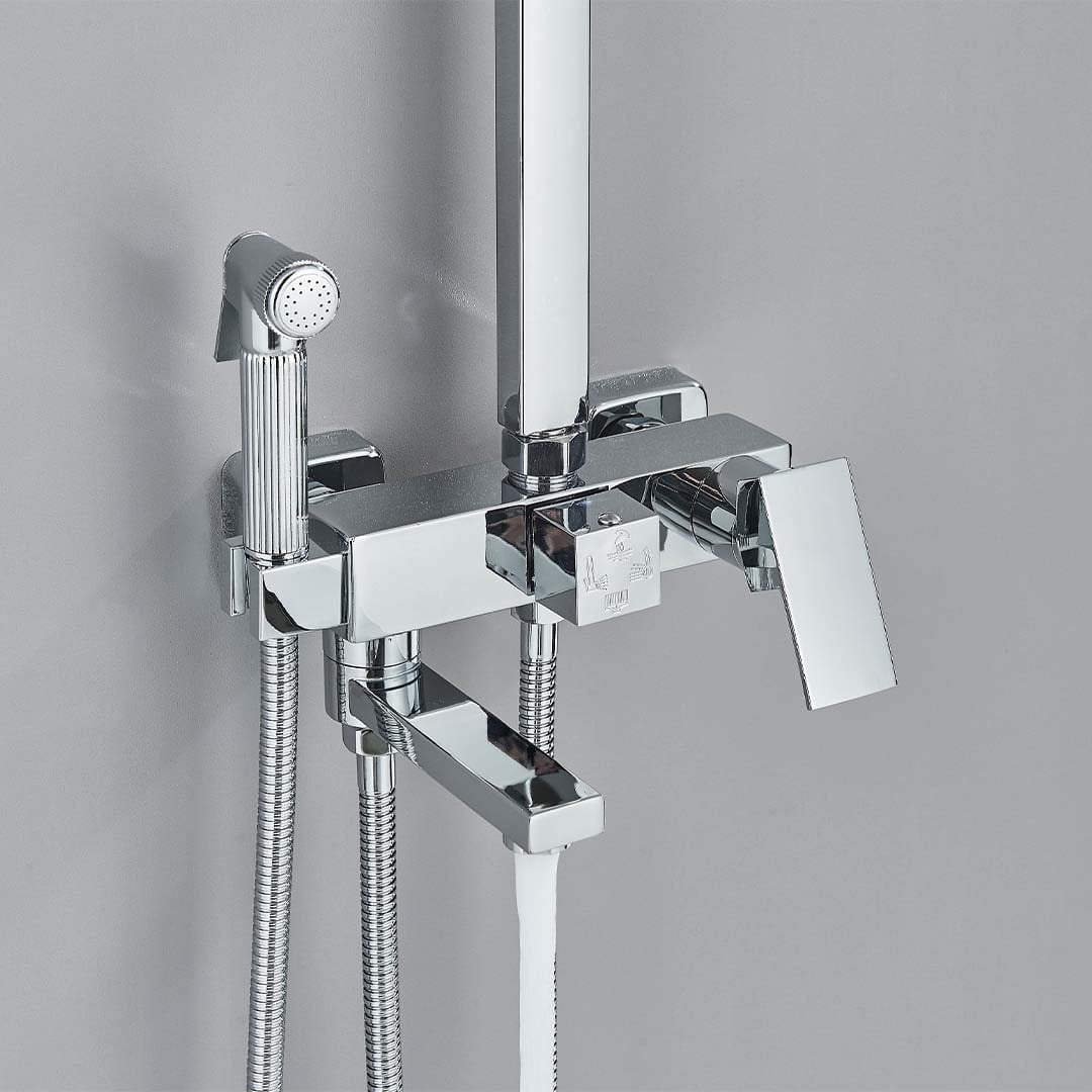 Coloana Dus cu efect de ploaie, 4 functii de curgere, argintiu, cod 1616