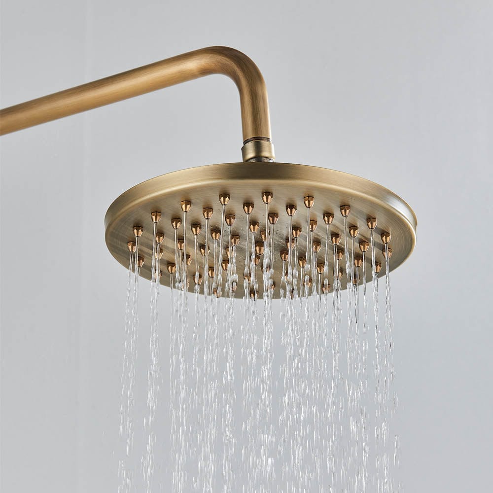 Coloana Dus, cu para rotunda si efect de ploaie, auriu, para ajustabila pe inaltime, cod 1437