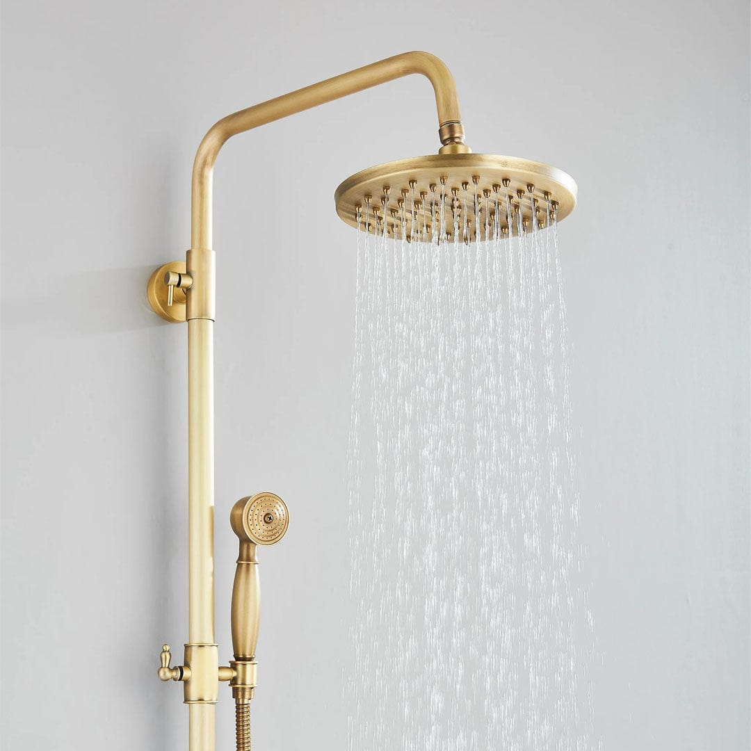 Coloana Dus, cu para rotunda si efect de ploaie, dubla comanda, auriu, cod 1626