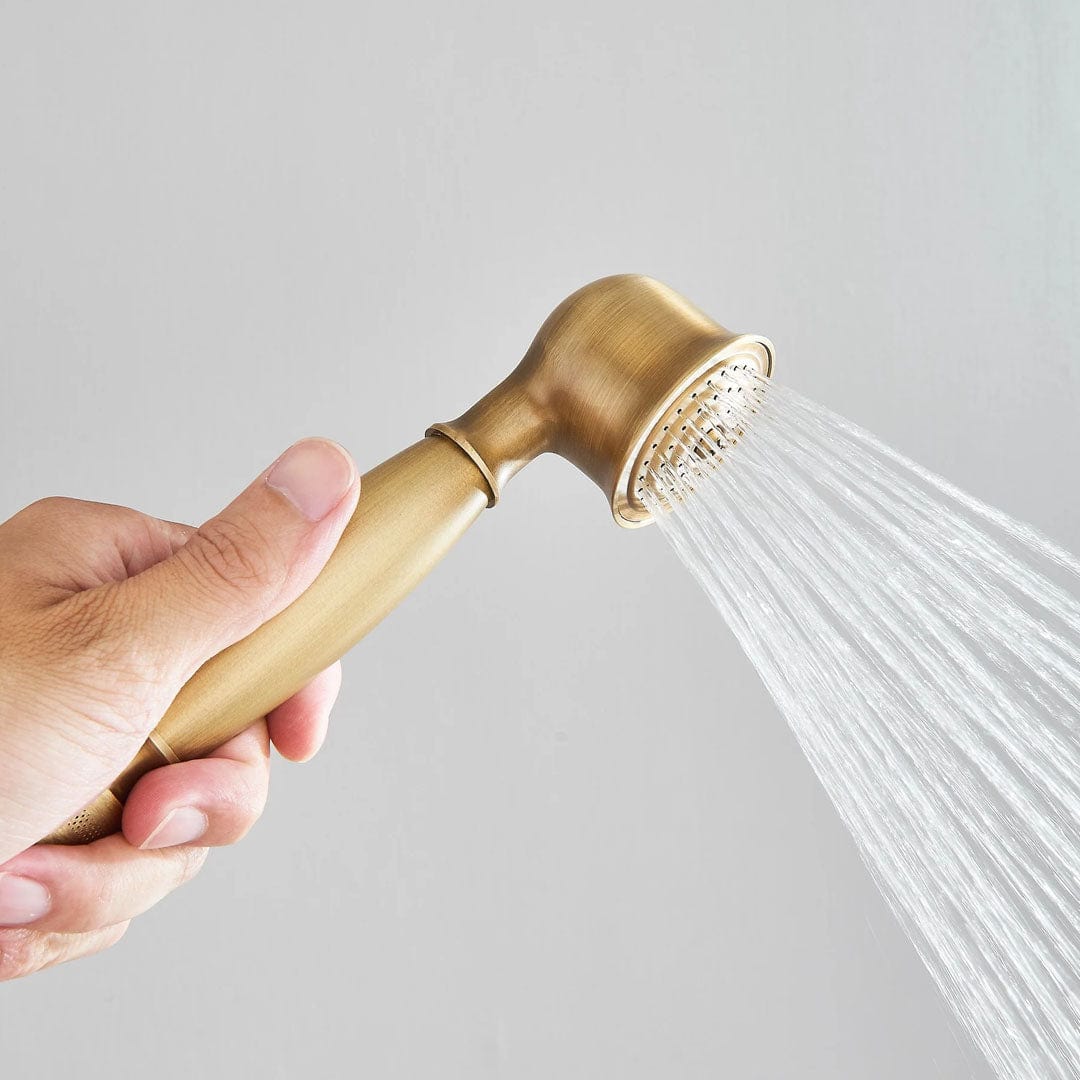 Coloana Dus, cu para rotunda si efect de ploaie, dubla comanda, auriu, cod 1626