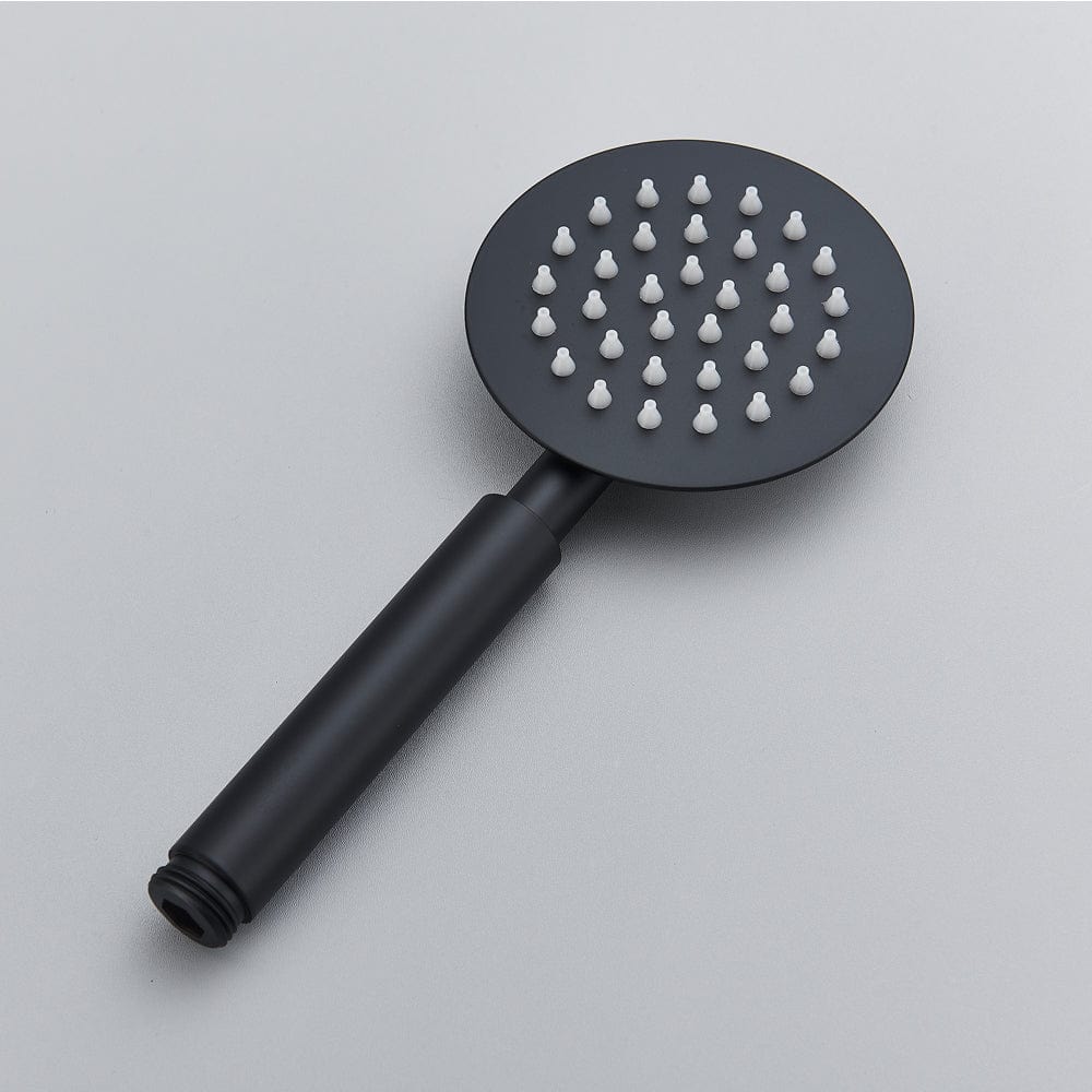 Coloana Dus cu termostat, para rotunda 20 cm si efect de ploaie, negru mat, cod 1527