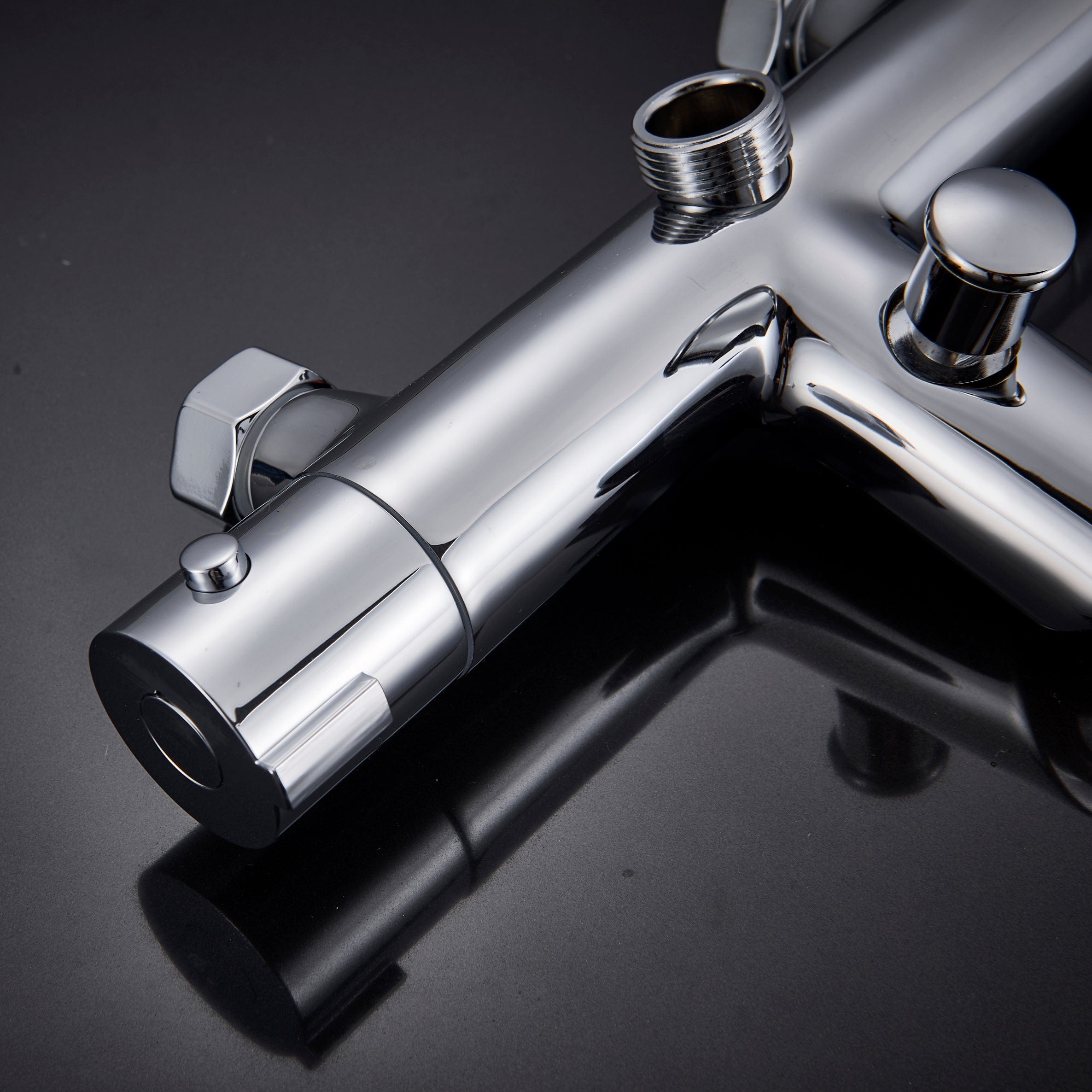 Coloana Dus cu termostat, para rotunda si efect de ploaie, argintiu cromat, cod 1326