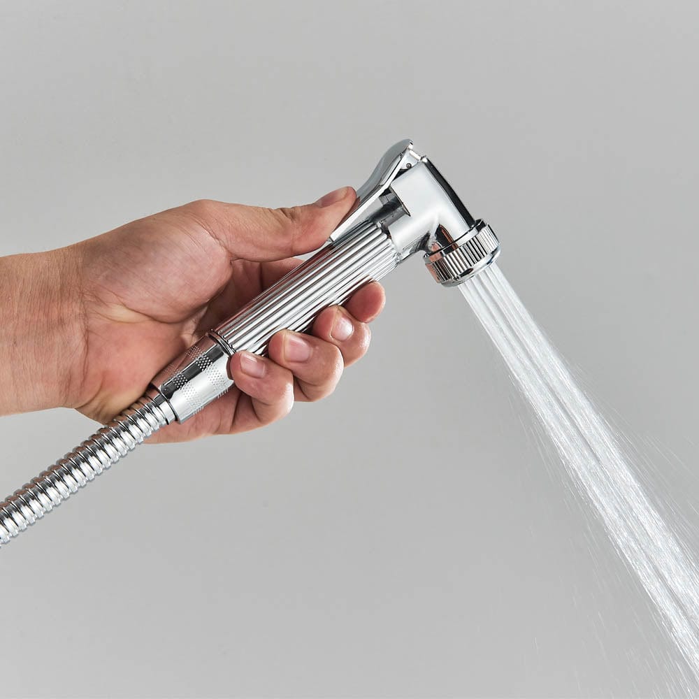 Coloana Dus cu termostat si afisaj de temperatura, argintiu lucios, cu efect de ploaie, 6 functii de curgere, cod 1430