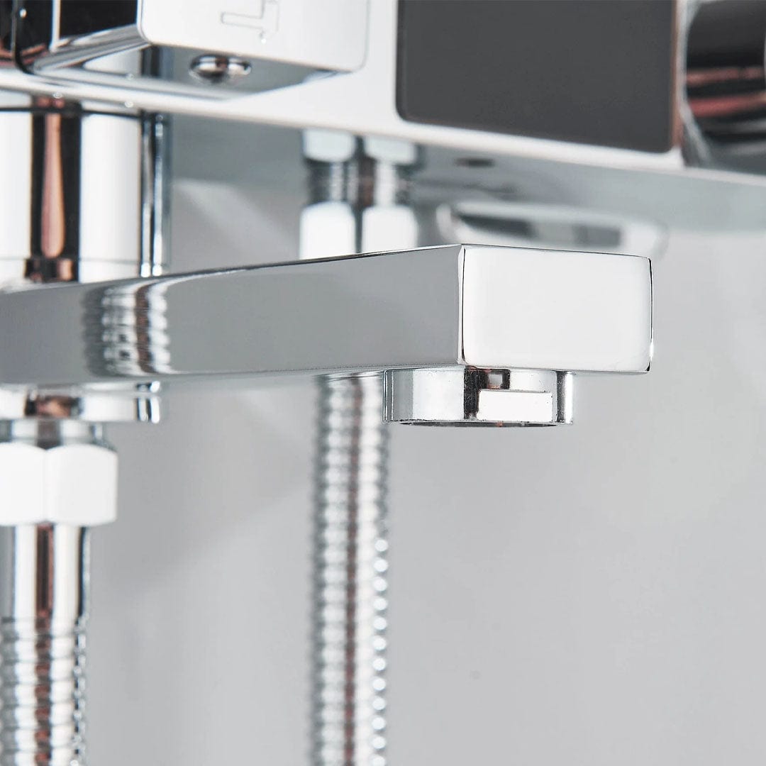 Coloana Dus cu termostat si afisaj de temperatura, cu efect de ploaie, 5 functii de curgere, argintiu, cod 1619