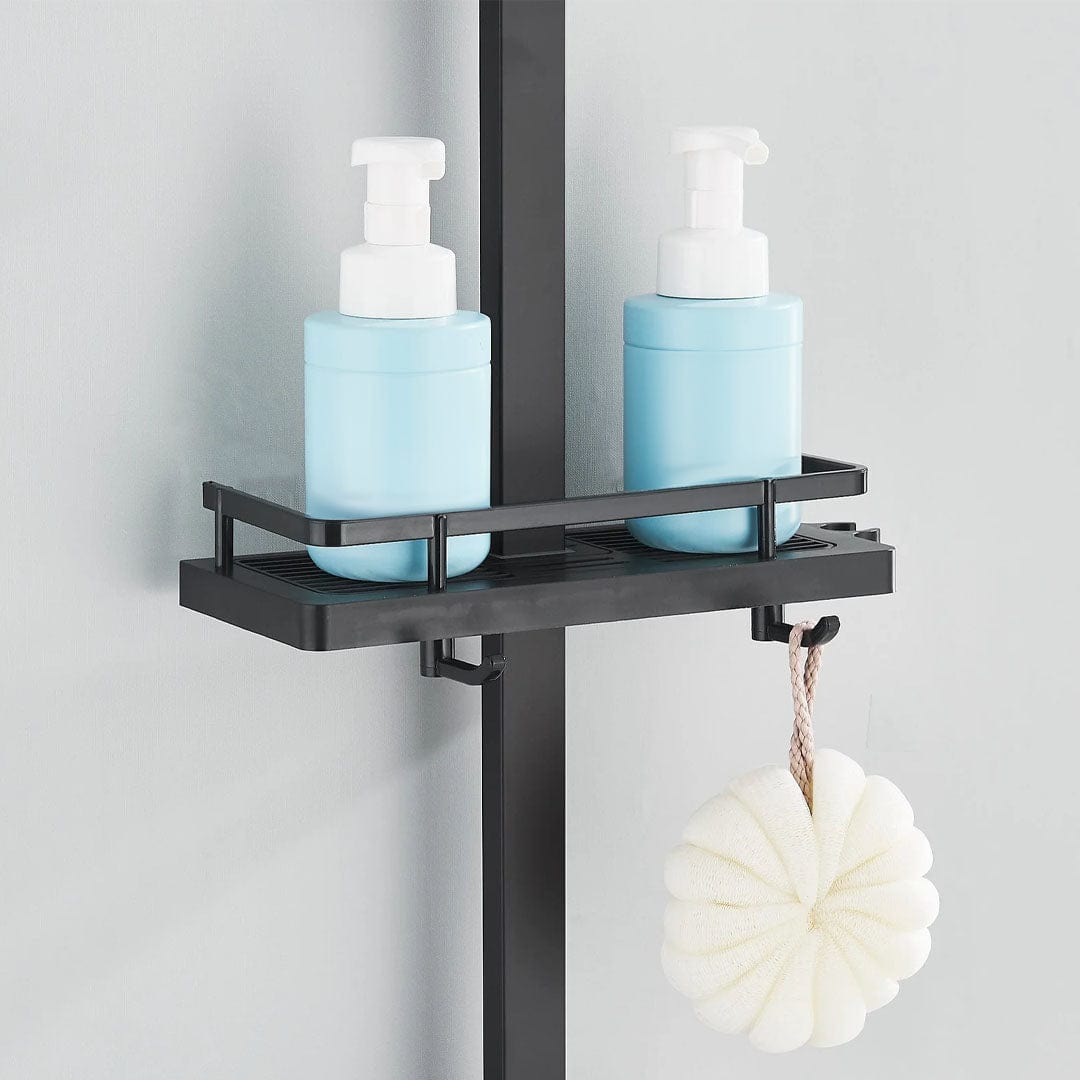 Coloana Dus cu termostat si afisaj de temperatura, cu efect de ploaie, 5 functii de curgere, negru mat, cod 1618