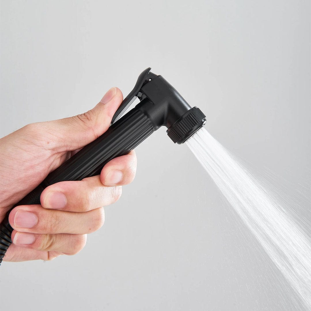 Coloana Dus cu termostat si afisaj de temperatura, cu efect de ploaie, 5 functii de curgere, negru mat, cod 1618