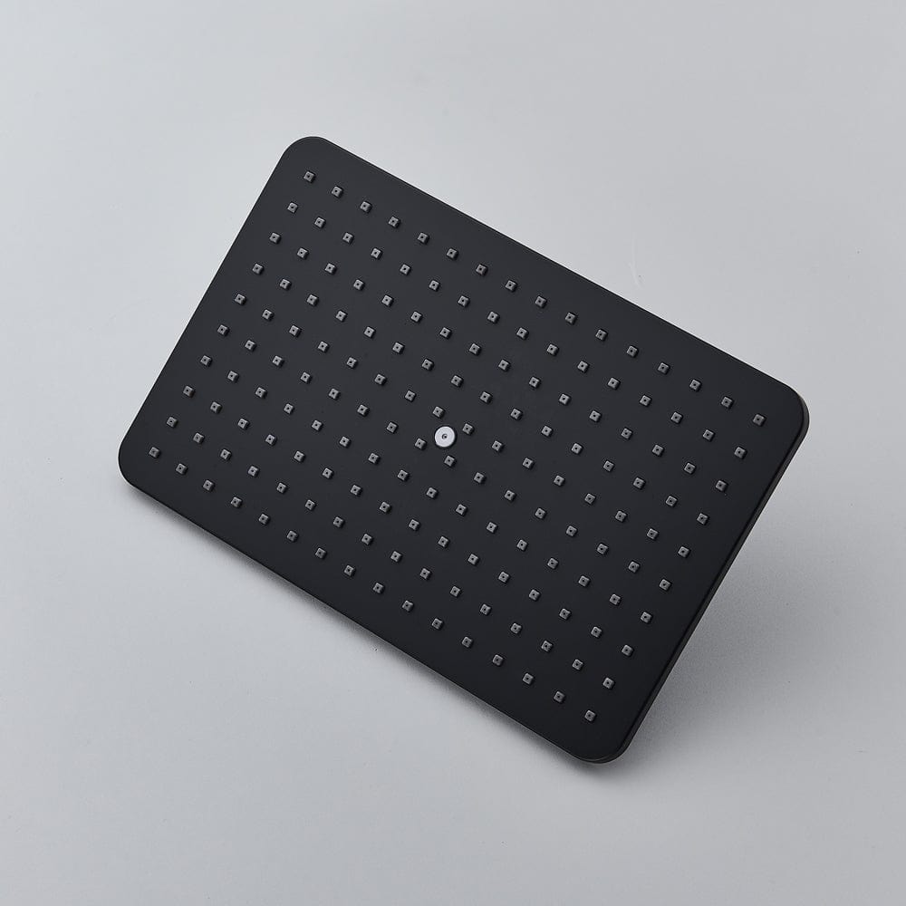 Coloana Dus cu termostat si afisaj de temperatura, negru mat, cu efect de ploaie, 6 functii de curgere, cod 1544