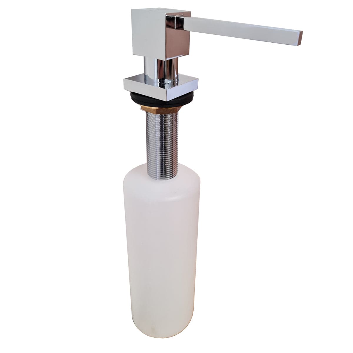 Dozator Sapun Dispenser cu cap patrat cromat cu recipient ABS, cod:6022
