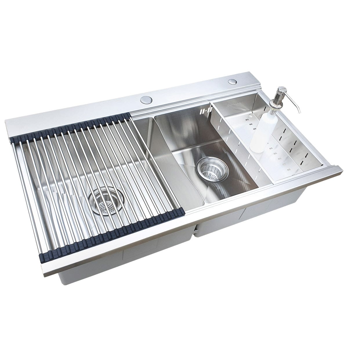 Dozator Sapun INOX CookingAid cu recipient din ABS, cod: 6019