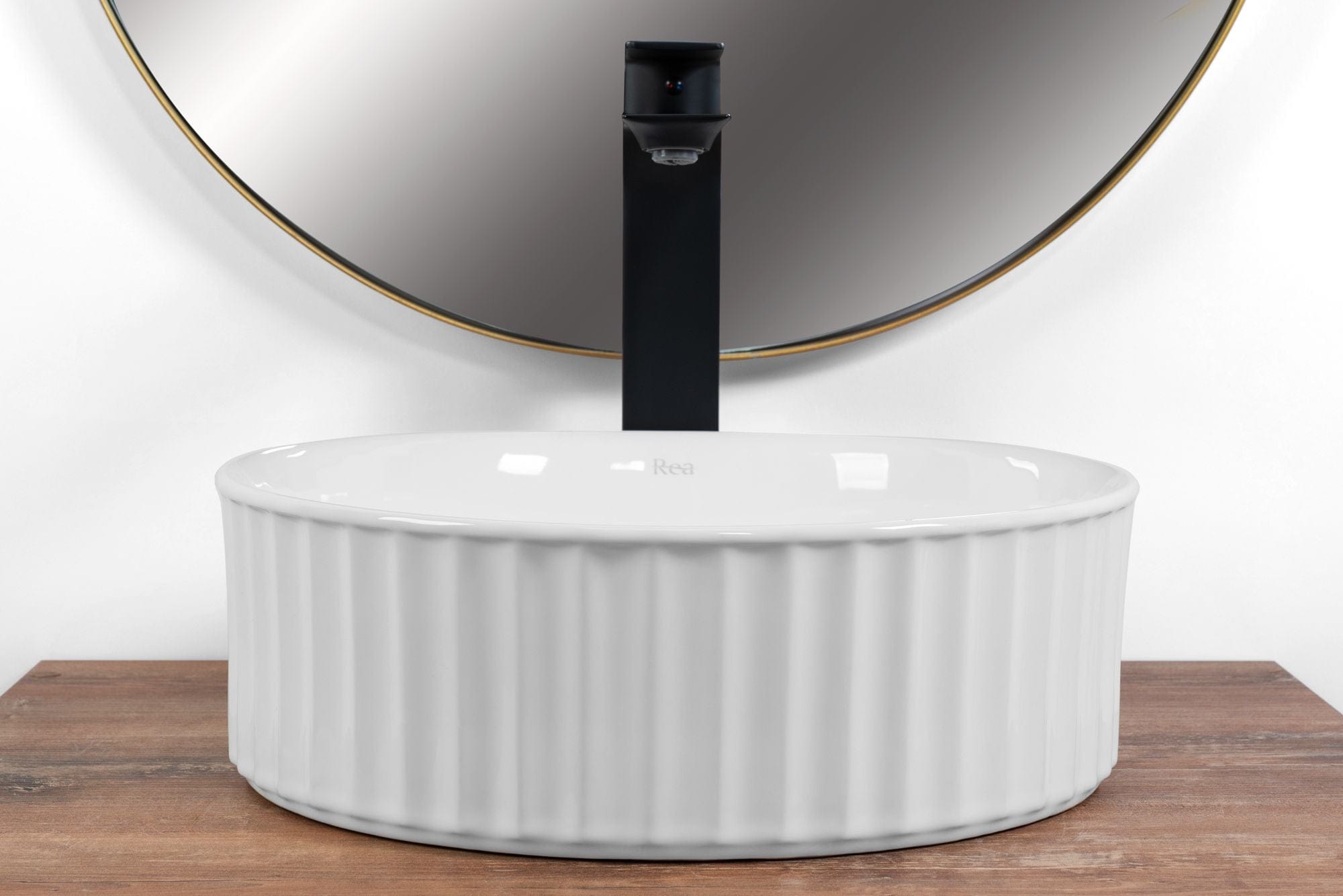 Lavoar ceramic pe blat Rea Charlotte, 36.5 cm, alb