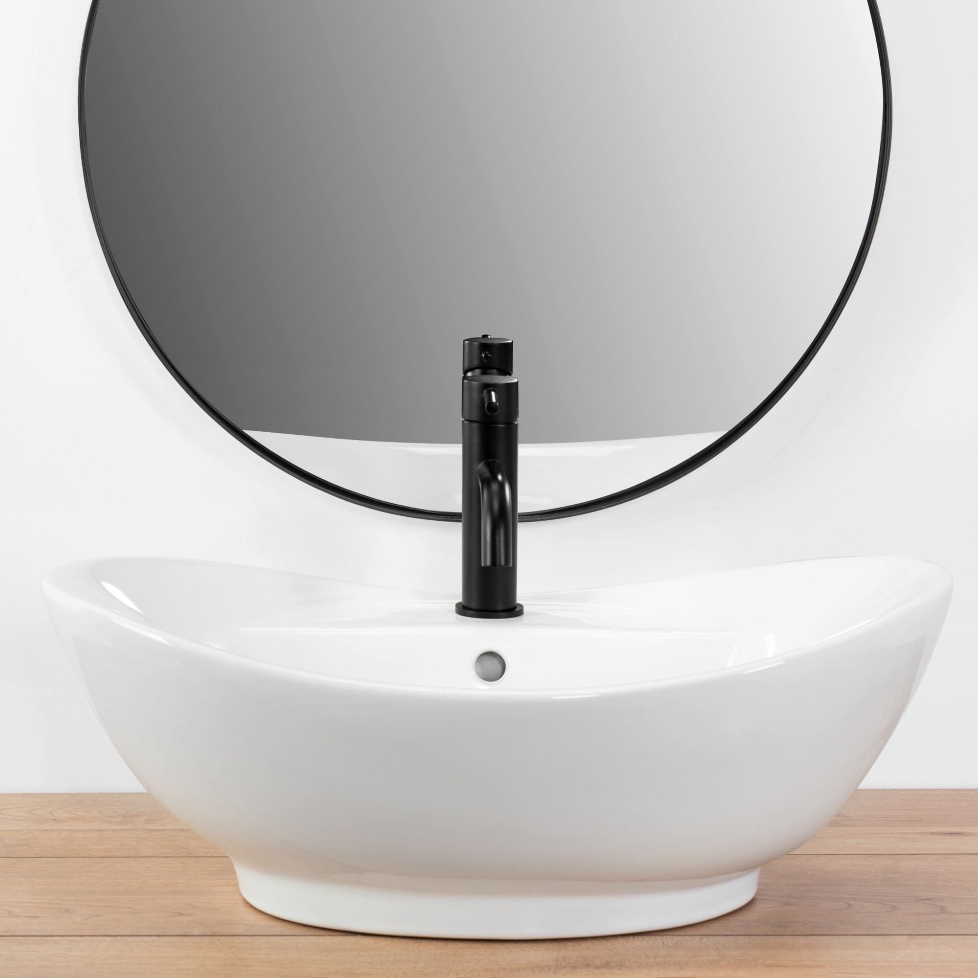 Lavoar ceramic pe blat Rea Cindy, 58.5 cm, alb