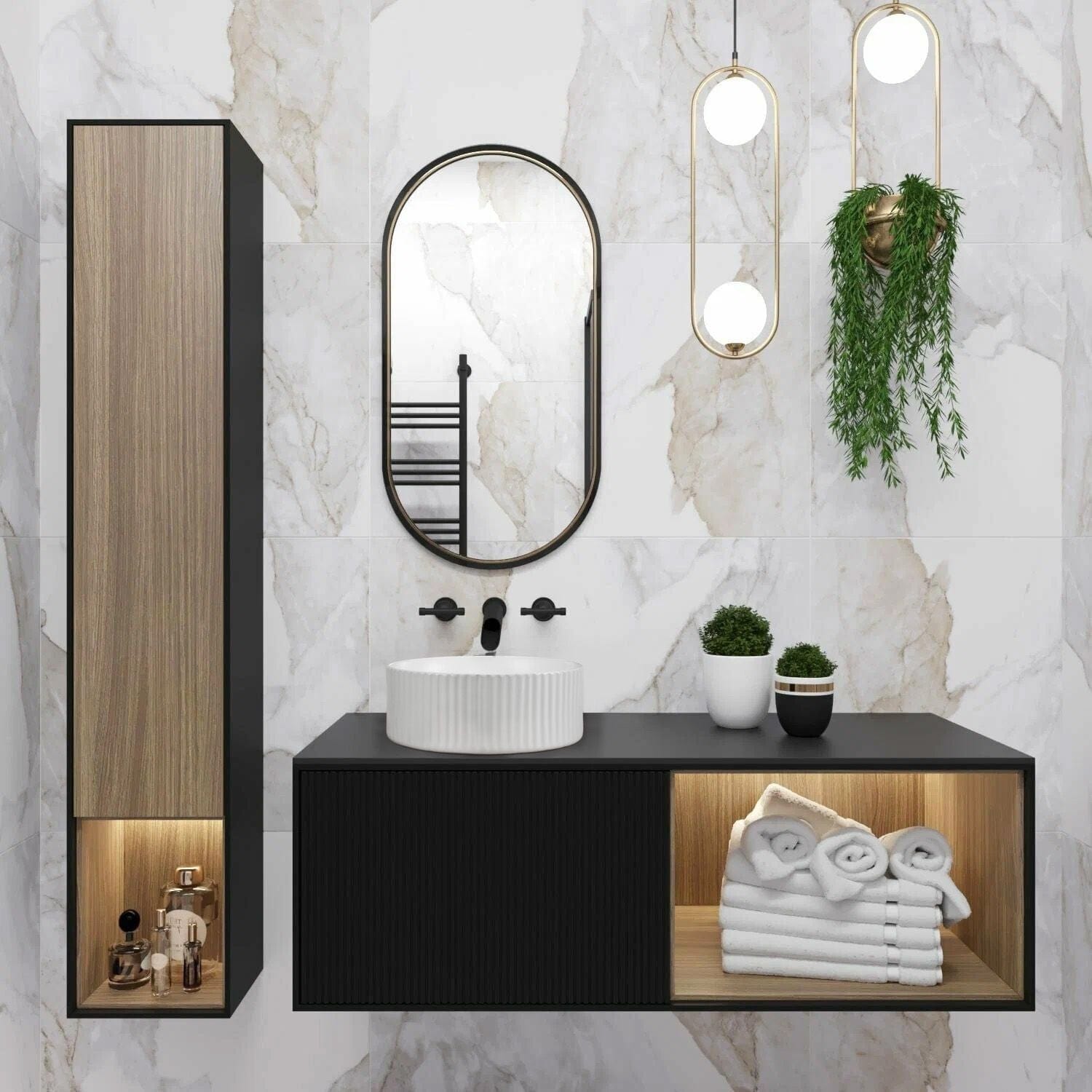 Lavoar ceramic pe blat Rea Delia, 36 cm, alb