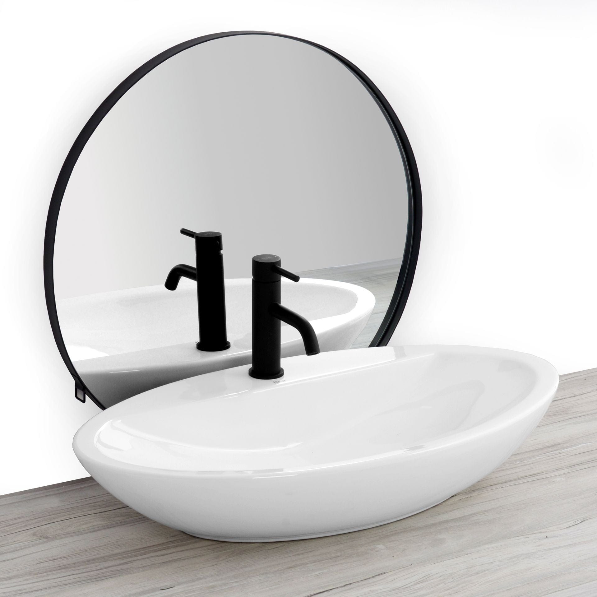 Lavoar ceramic pe blat Rea Lucia, 72.5 cm, alb