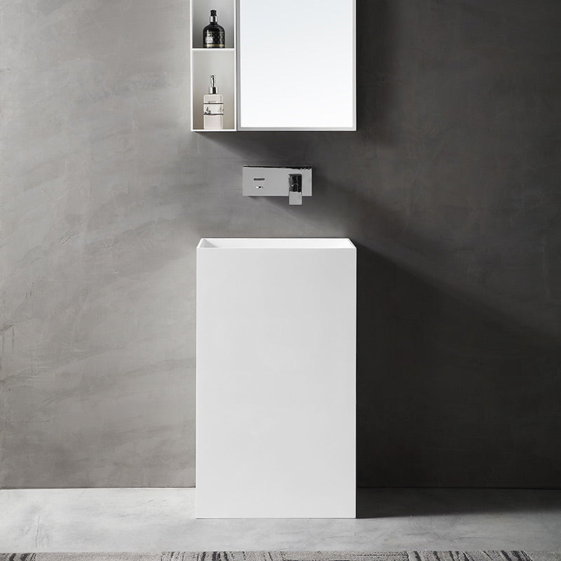 Lavoar de baie, freestanding, 50 cm, din compozit, alb, MonBlari