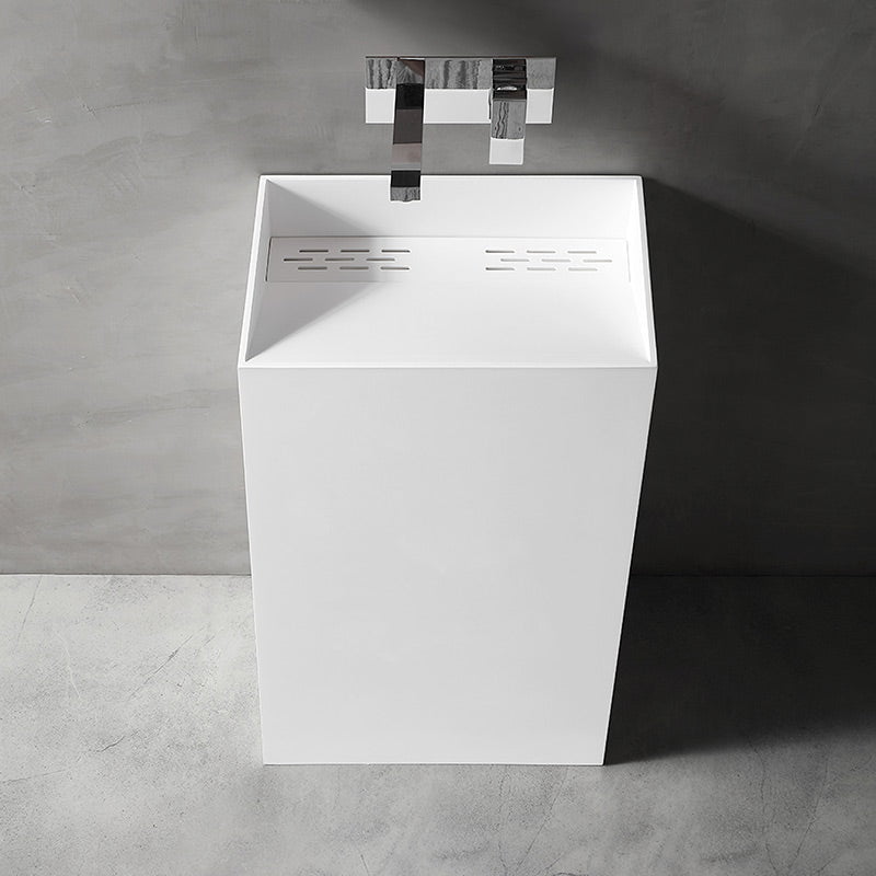 Lavoar de baie, freestanding, 50 cm, din compozit, alb, MonBlari