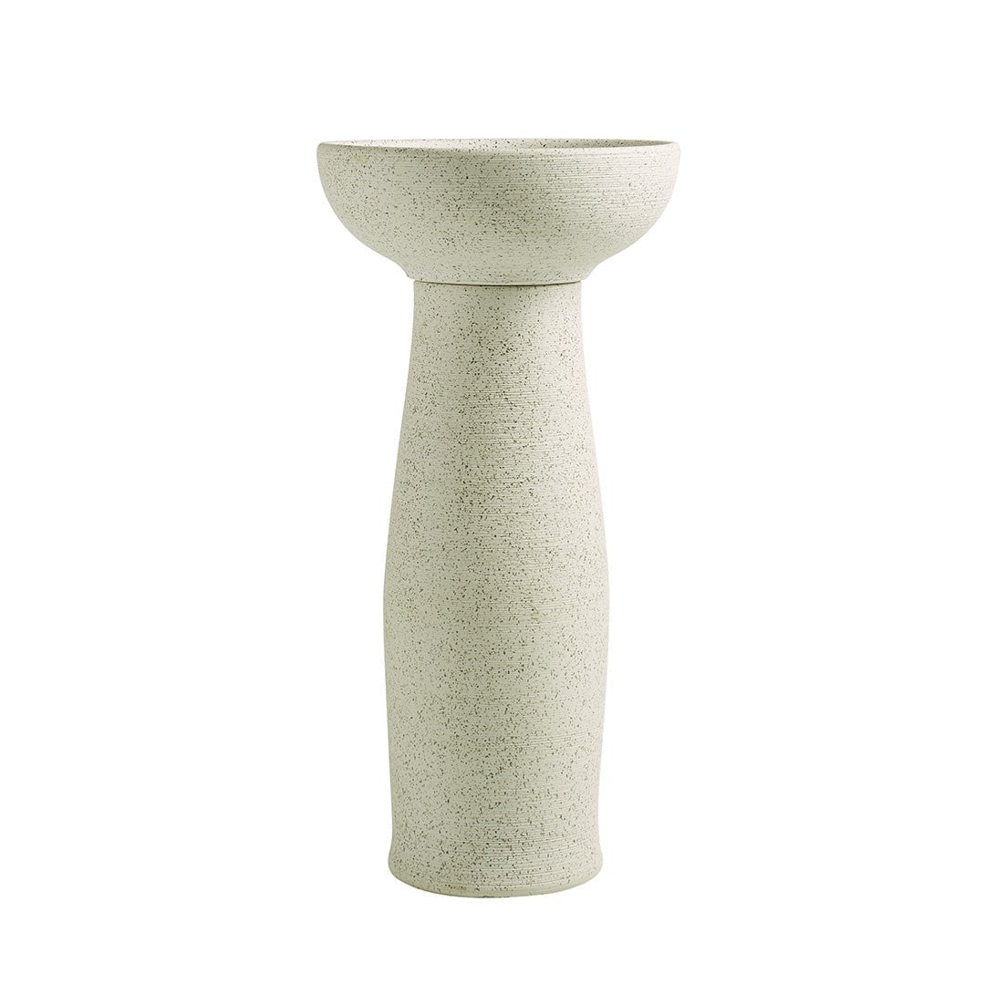Lavoar freestanding Faenza, 40.5 cm, rotund, ceramica sanitara, imitatie piatra, Elysium