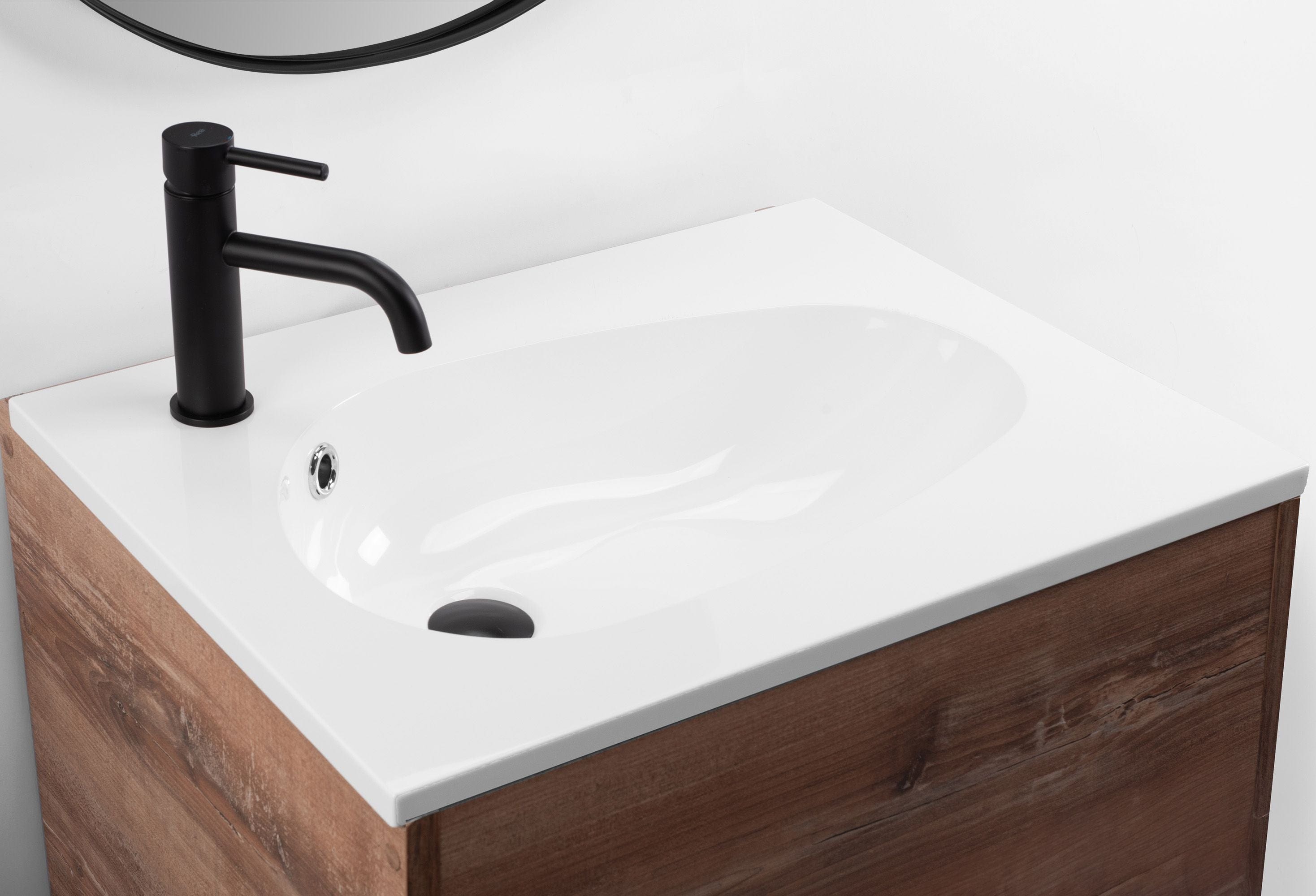 Lavoar incastrat Rea Selena, 61 cm, alb