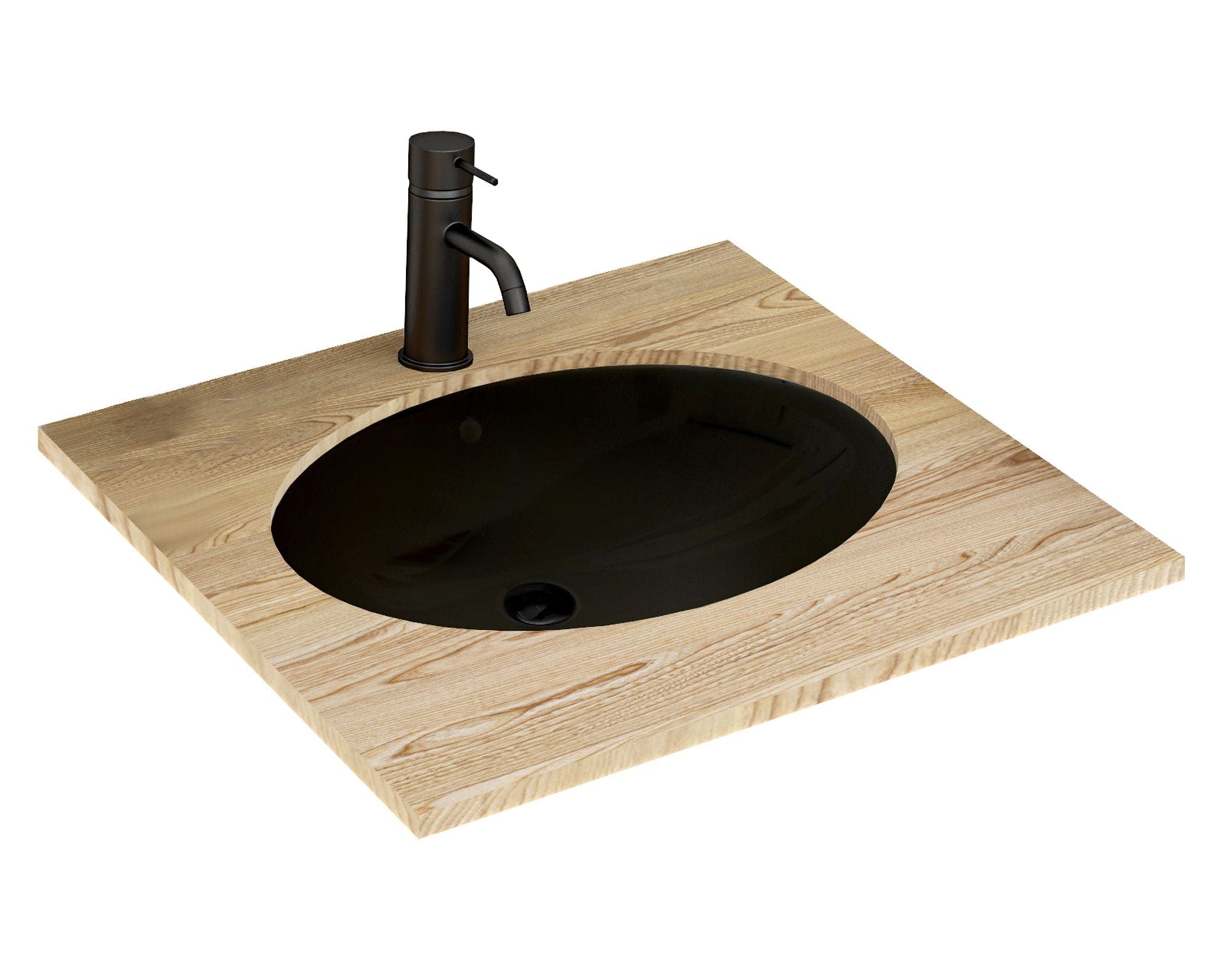 Lavoar încastrat sub blat Rea Nel negru