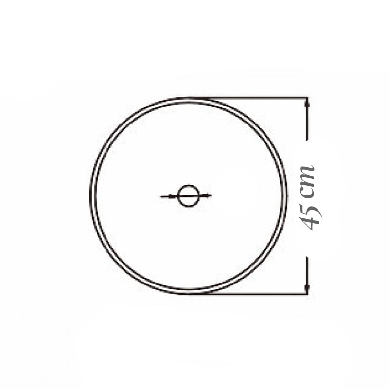 Lavoar pe blat Caliope, Fluminia, alb, 45 x 45 cm