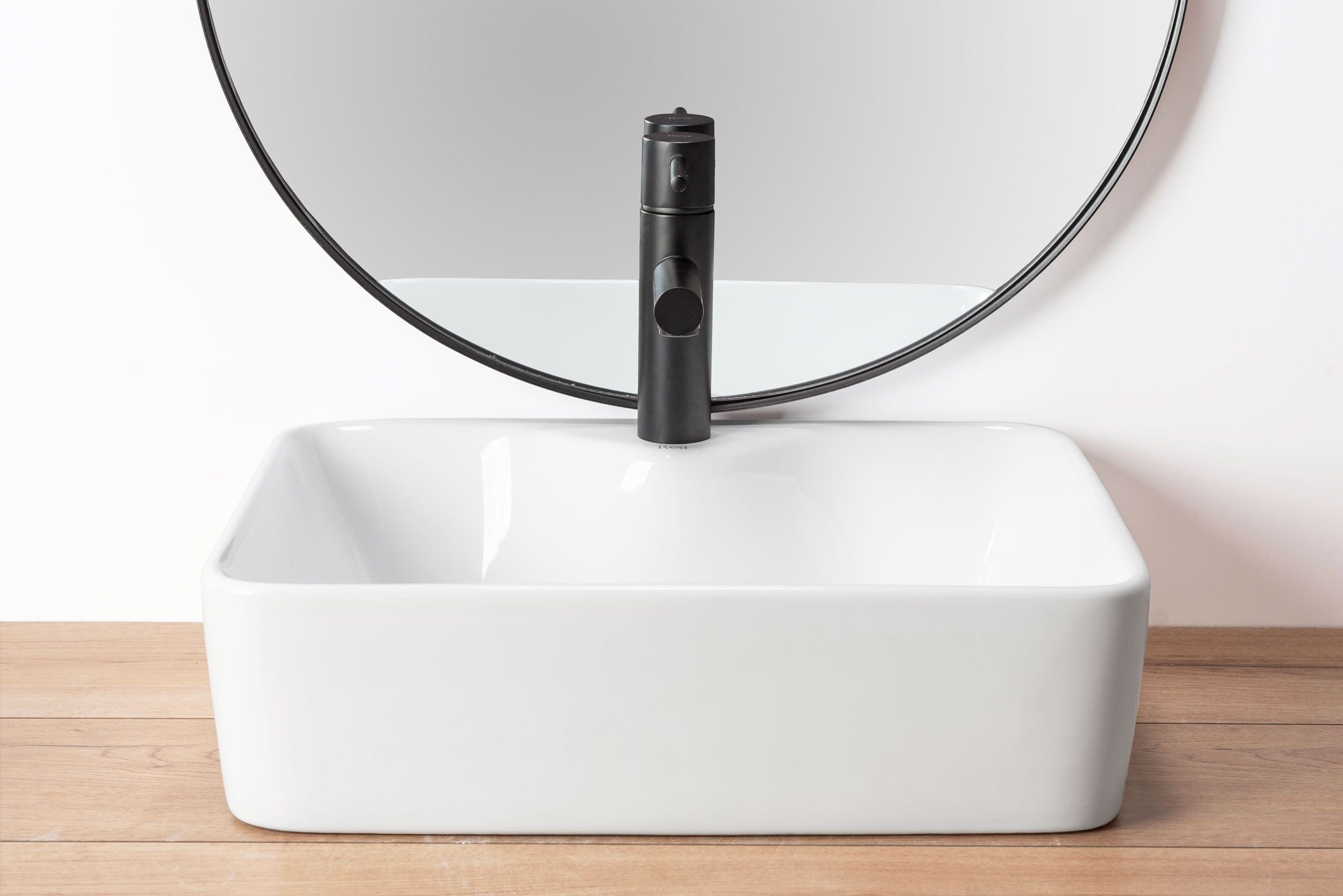 Lavoar pe blat ceramic Rea Kelly , latime de 38 cm, alb