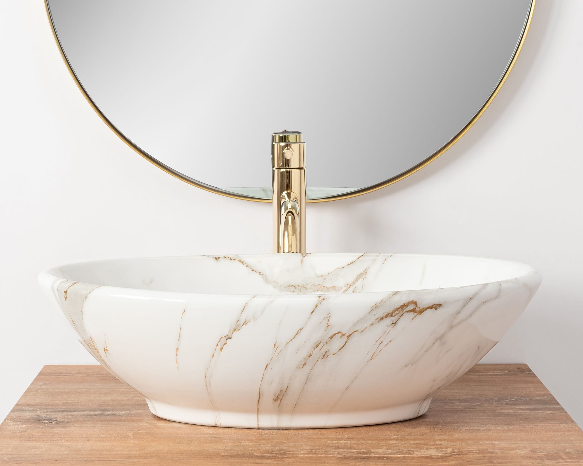 Lavoar pe blat ceramic Rea Pamela Shiny Aiax , latime de 33 cm, imitatie piatra