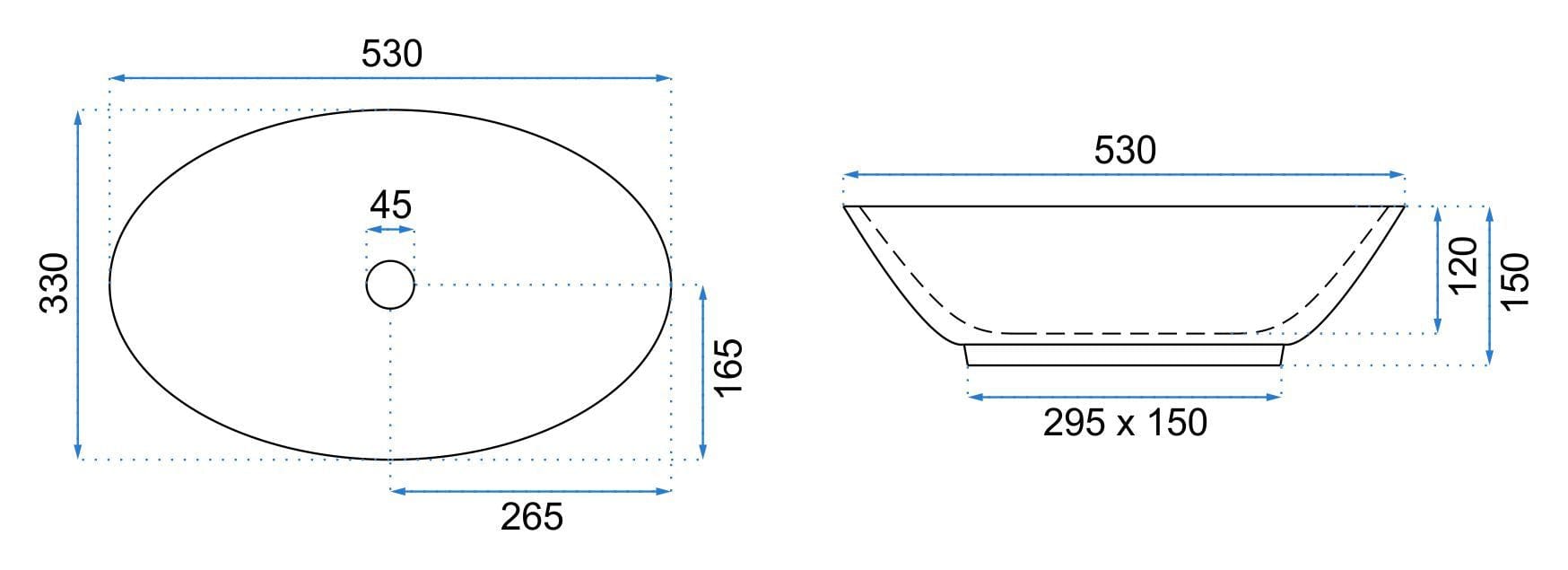 Lavoar pe blat ceramic Rea Pamela Shiny Aiax , latime de 33 cm, imitatie piatra