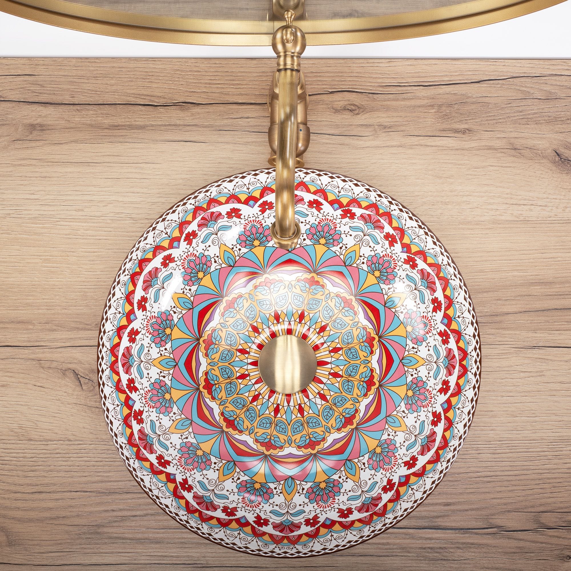 Lavoar pe blat ceramic Rea Peru, 40 cm, multicolor