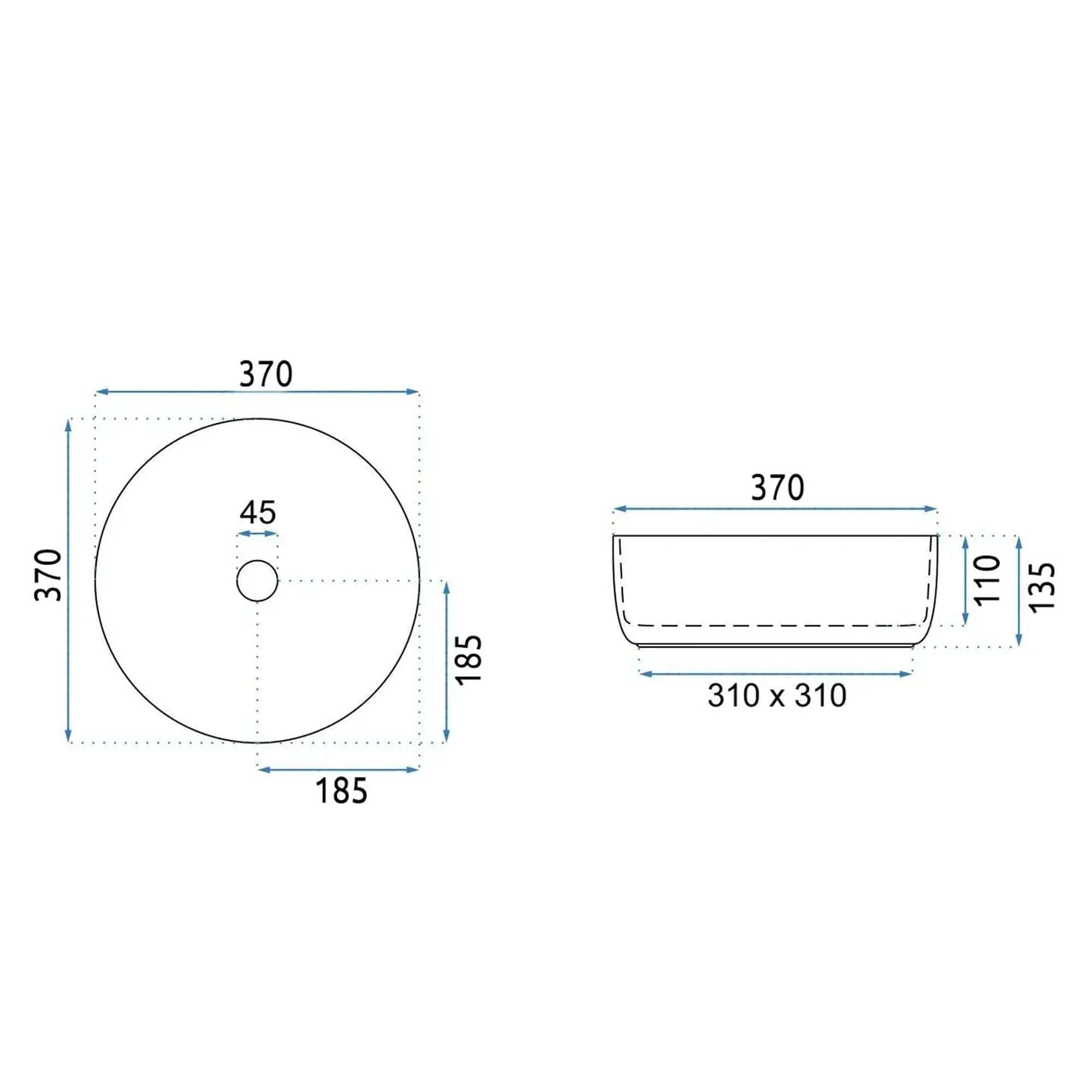 Lavoar pe blat ceramic Rea Sami , latime de 36.6 cm, verde mat