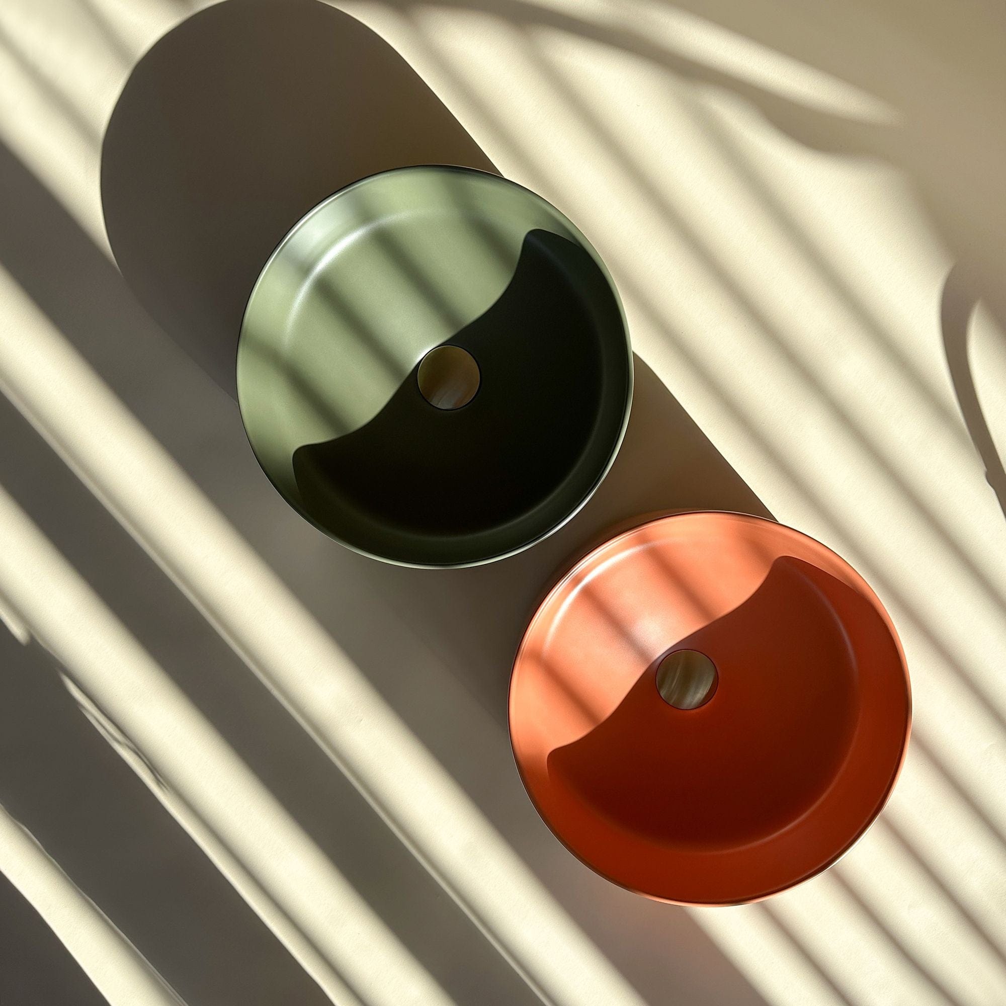 Lavoar pe blat ceramic Rea Sami , latime de 36.6 cm, verde mat