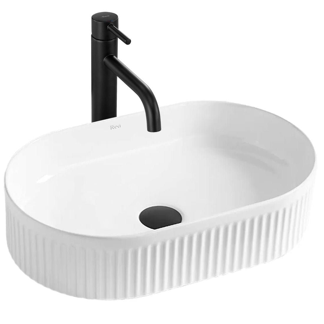 Lavoar pe blat ceramic Rea Vanda , latime de 31 cm, alb