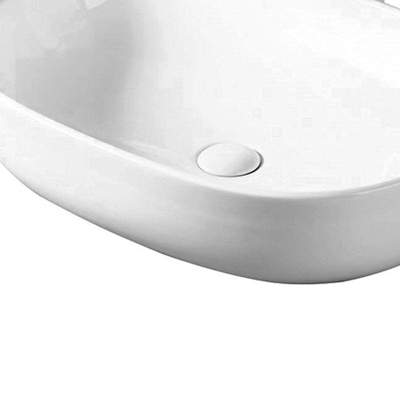 Lavoar pe blat Odera Fluminia, 60x41.5 cm, oval, alb